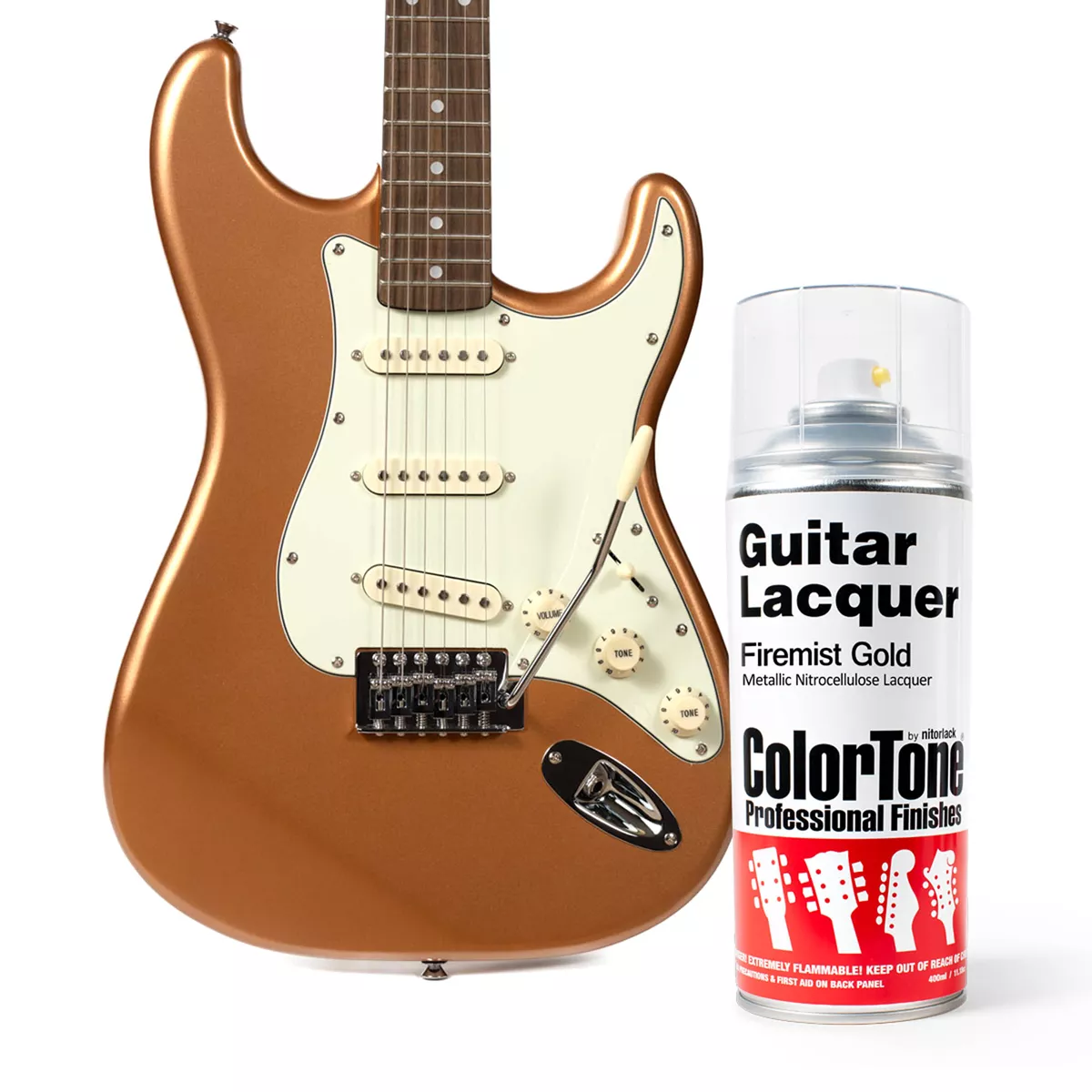 Laque ColorTone en aérosol pour guitares, Firemist Gold Laque ColorTone en aérosol pour guitares, Firemist Gold