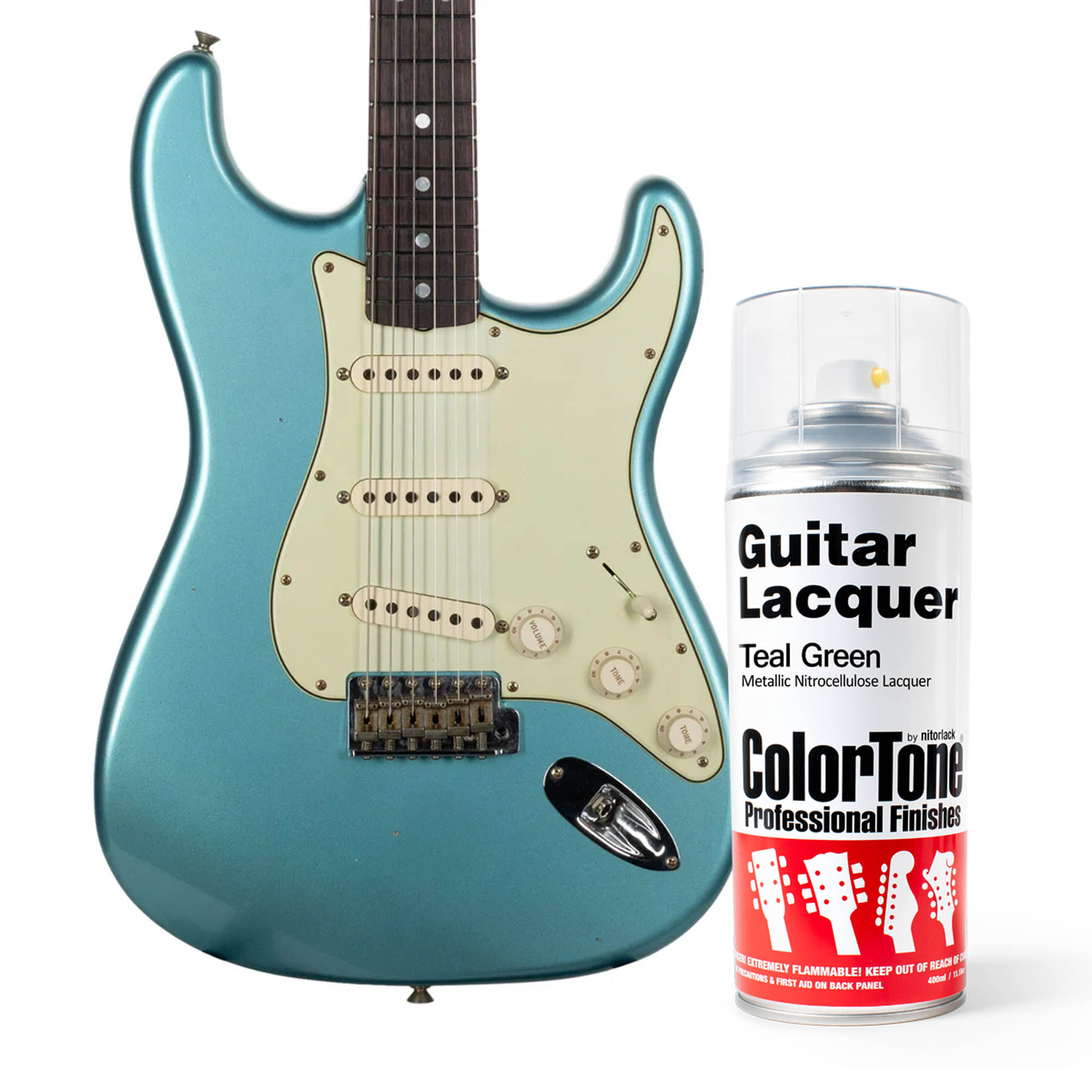 Laque ColorTone en aérosol pour guitares, Teal Green