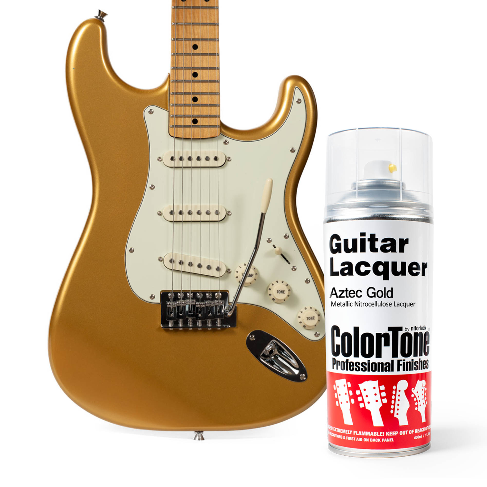 Laque ColorTone en aérosol pour guitares, Aztec Gold