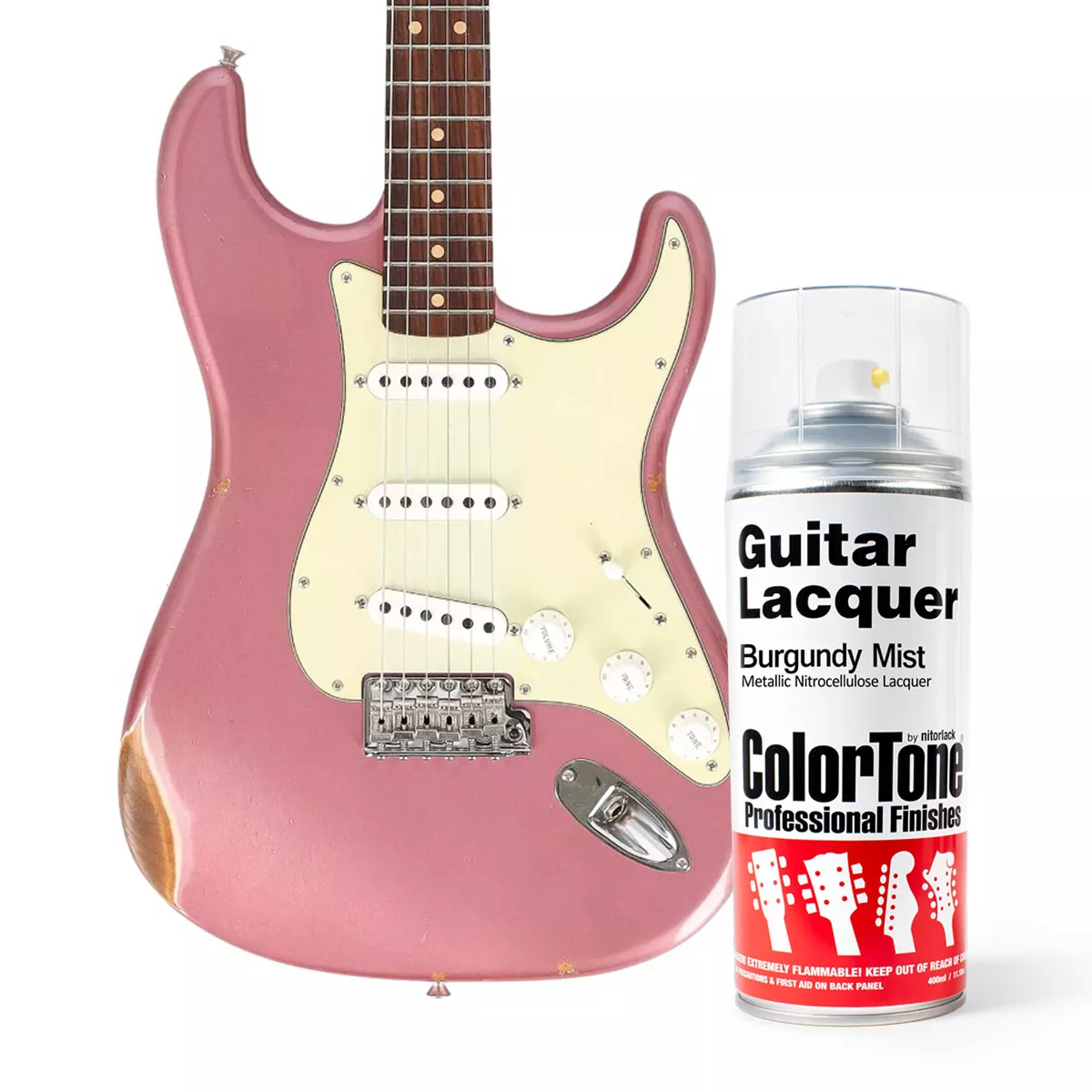 Laque ColorTone en aérosol pour guitares, Burgundy Mist Laque ColorTone en aérosol pour guitares, Burgundy Mist