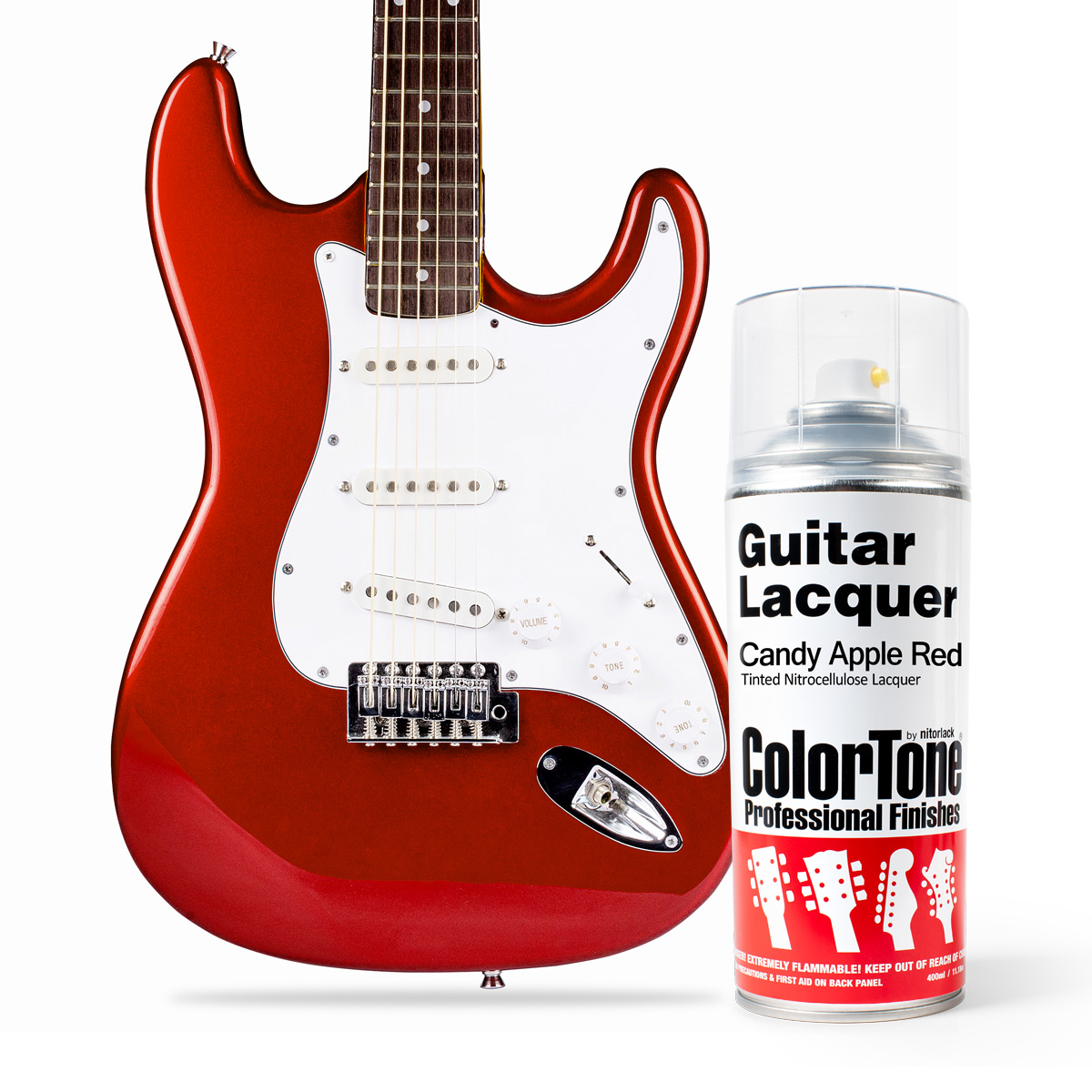 Laque ColorTone en aérosol pour guitares, Candy Apple Red