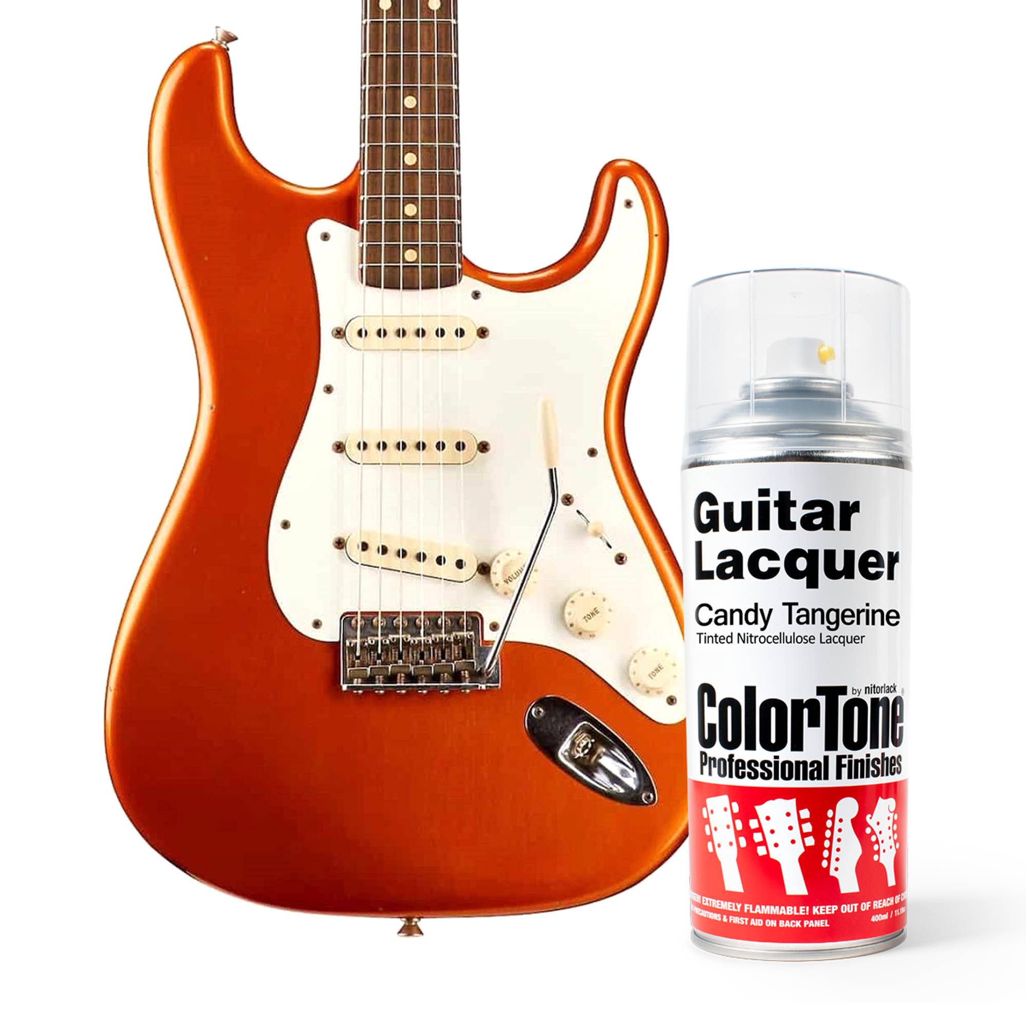 Laque ColorTone en aérosol pour guitares, Candy Tangerine