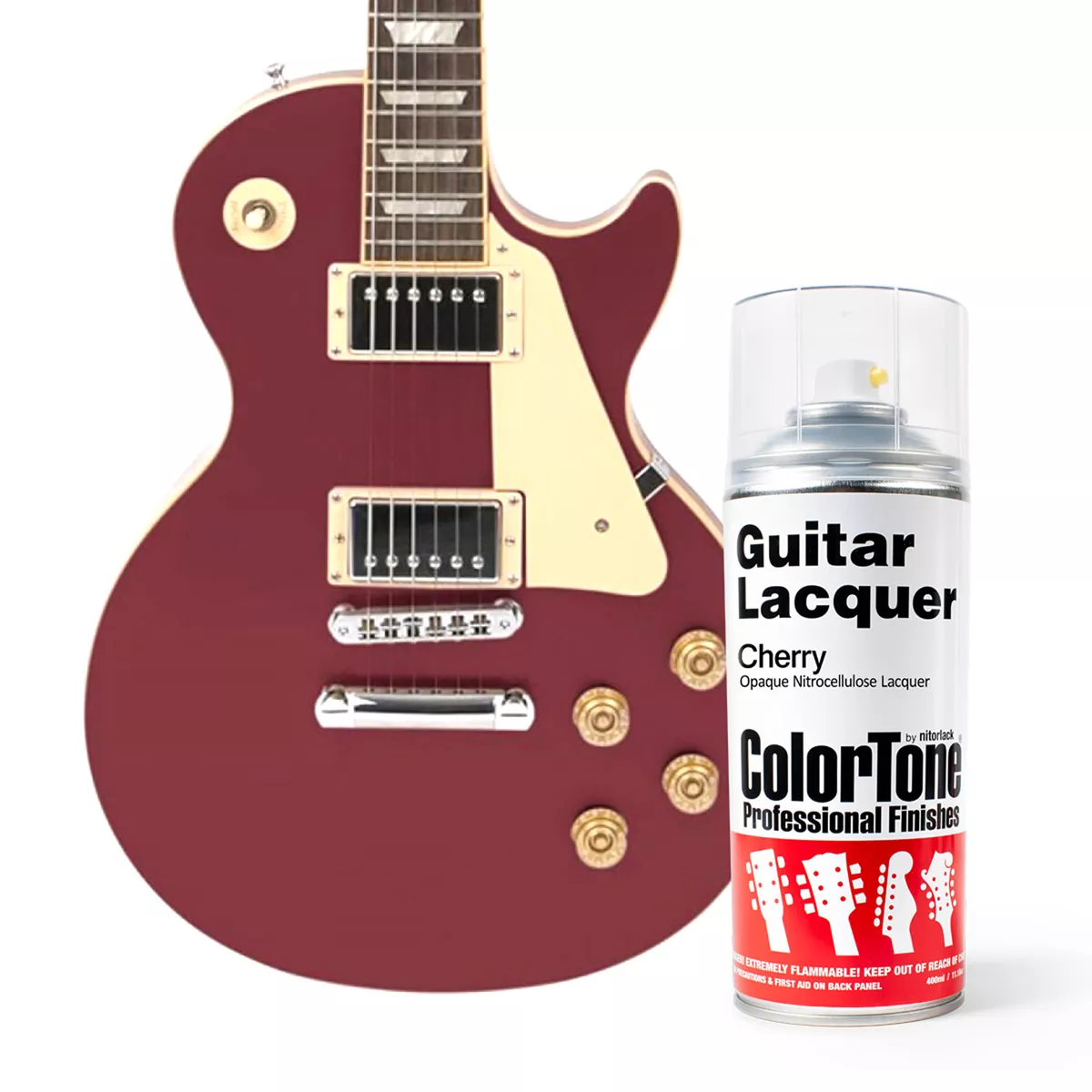Laque ColorTone en aérosol pour guitares, Cherry Laque ColorTone en aérosol pour guitares, Cherry