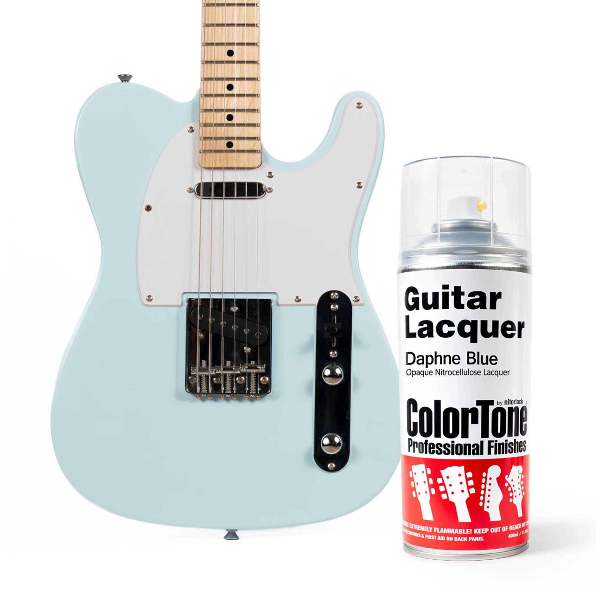Laque ColorTone en aérosol pour guitares, Daphne Blue