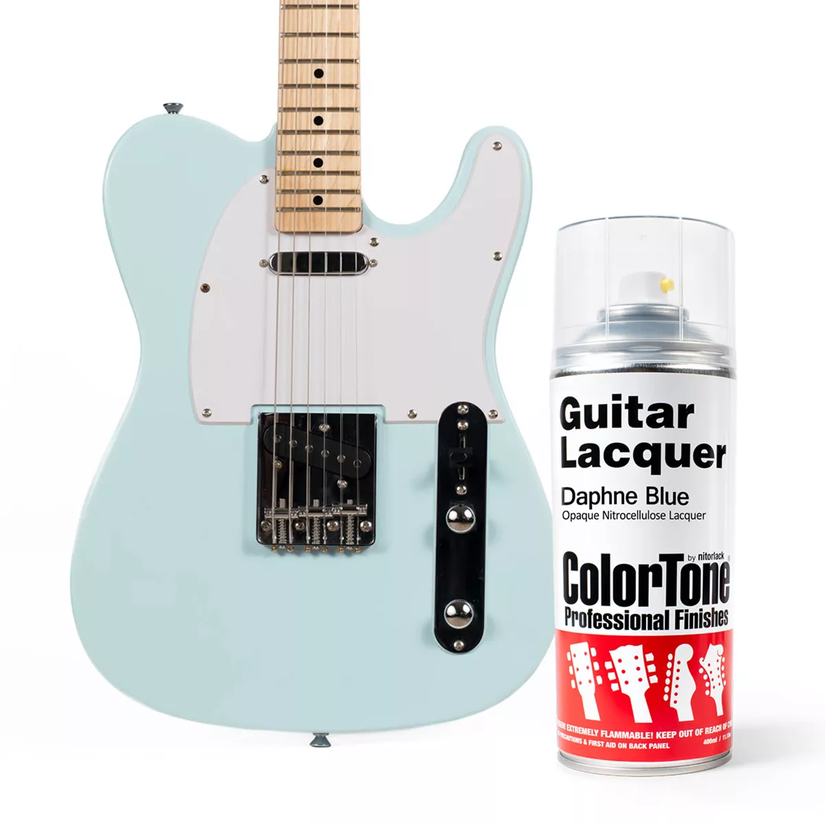 Laque ColorTone en aérosol pour guitares, Daphne Blue Laque ColorTone en aérosol pour guitares, Daphne Blue