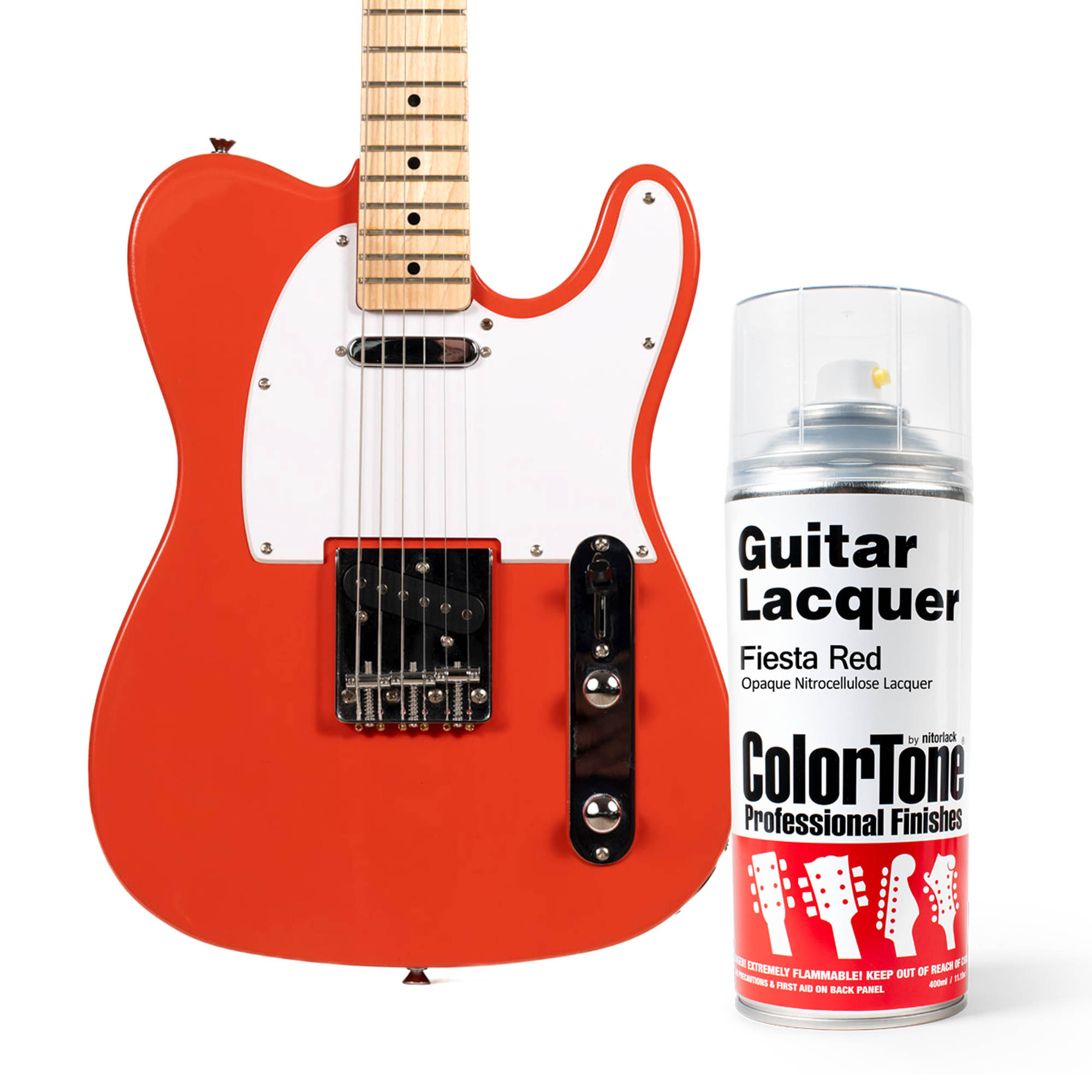 Laque ColorTone en aérosol pour guitares, Fiesta Red
