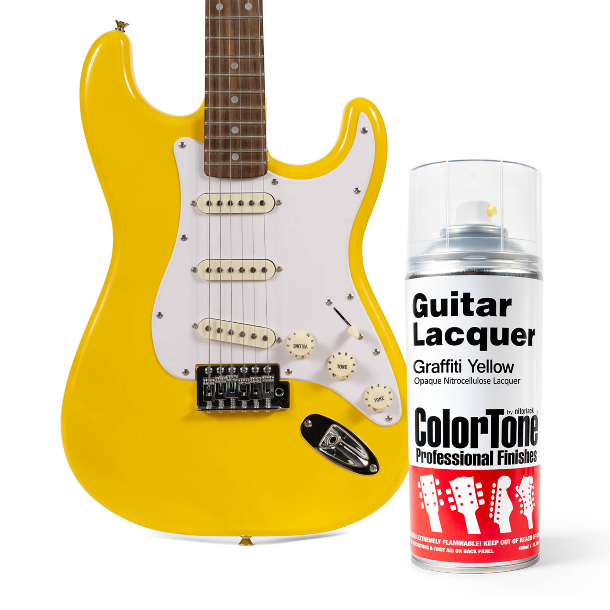Laque ColorTone en aérosol pour guitares, Graffiti Yellow Laque ColorTone en aérosol pour guitares, Graffiti Yellow