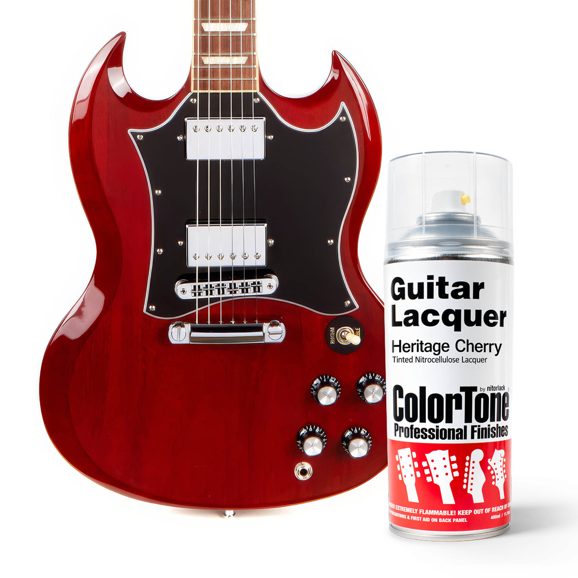 Laque ColorTone en aérosol pour guitares, Heritage Cherry