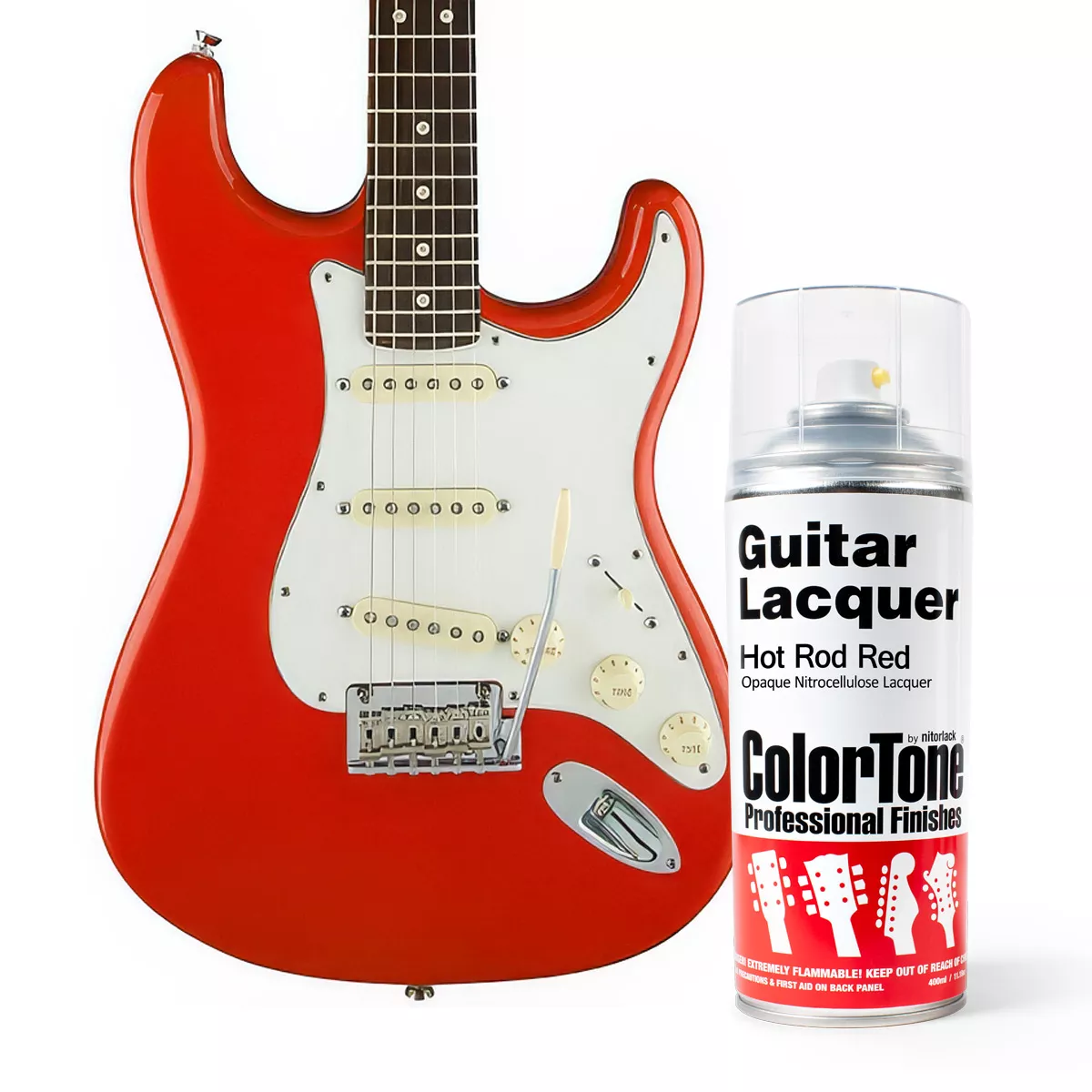Laque ColorTone en aérosol pour guitares, Hot Rod Red Laque ColorTone en aérosol pour guitares, Hot Rod Red