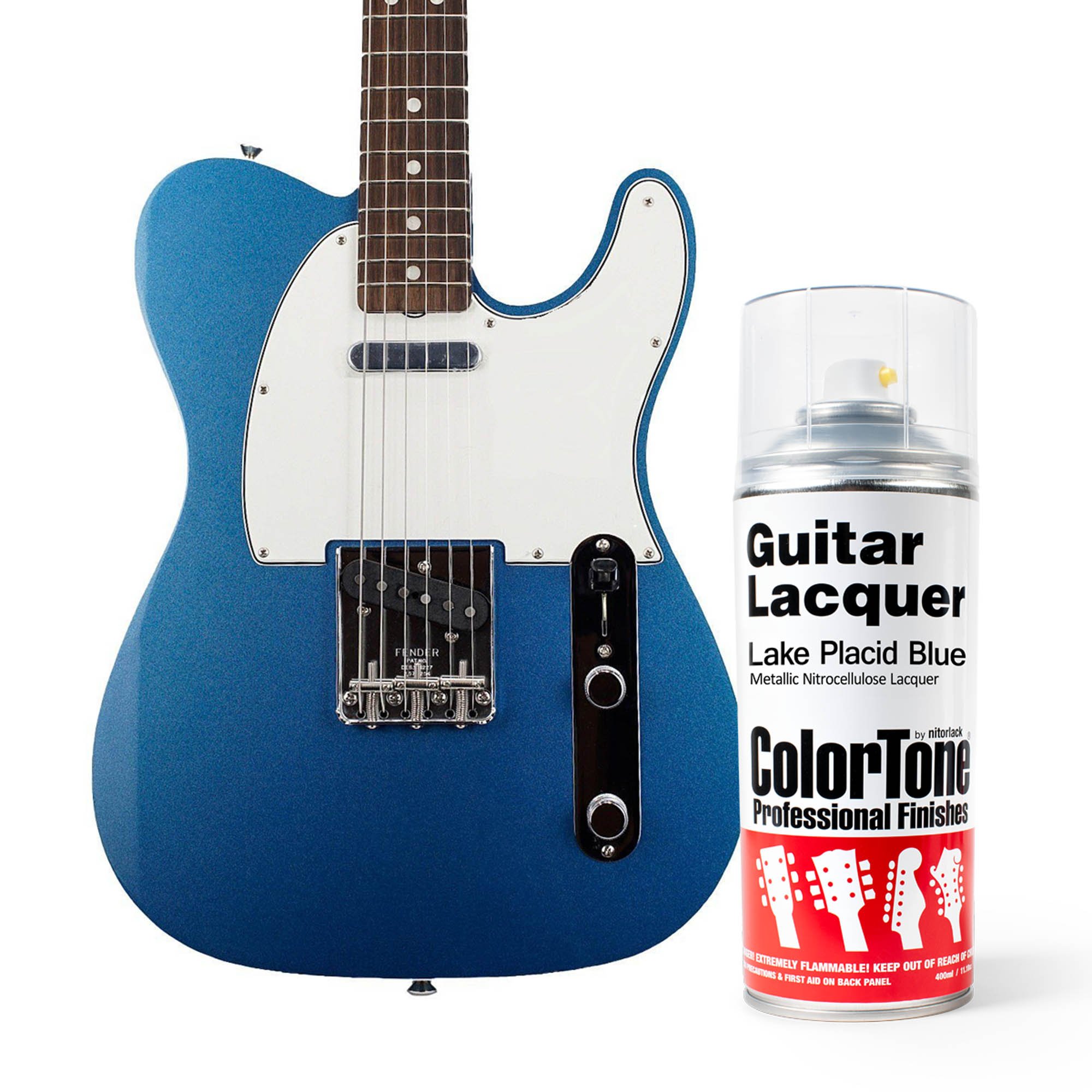 Laque ColorTone en aérosol pour guitares, Lake Placid Blue