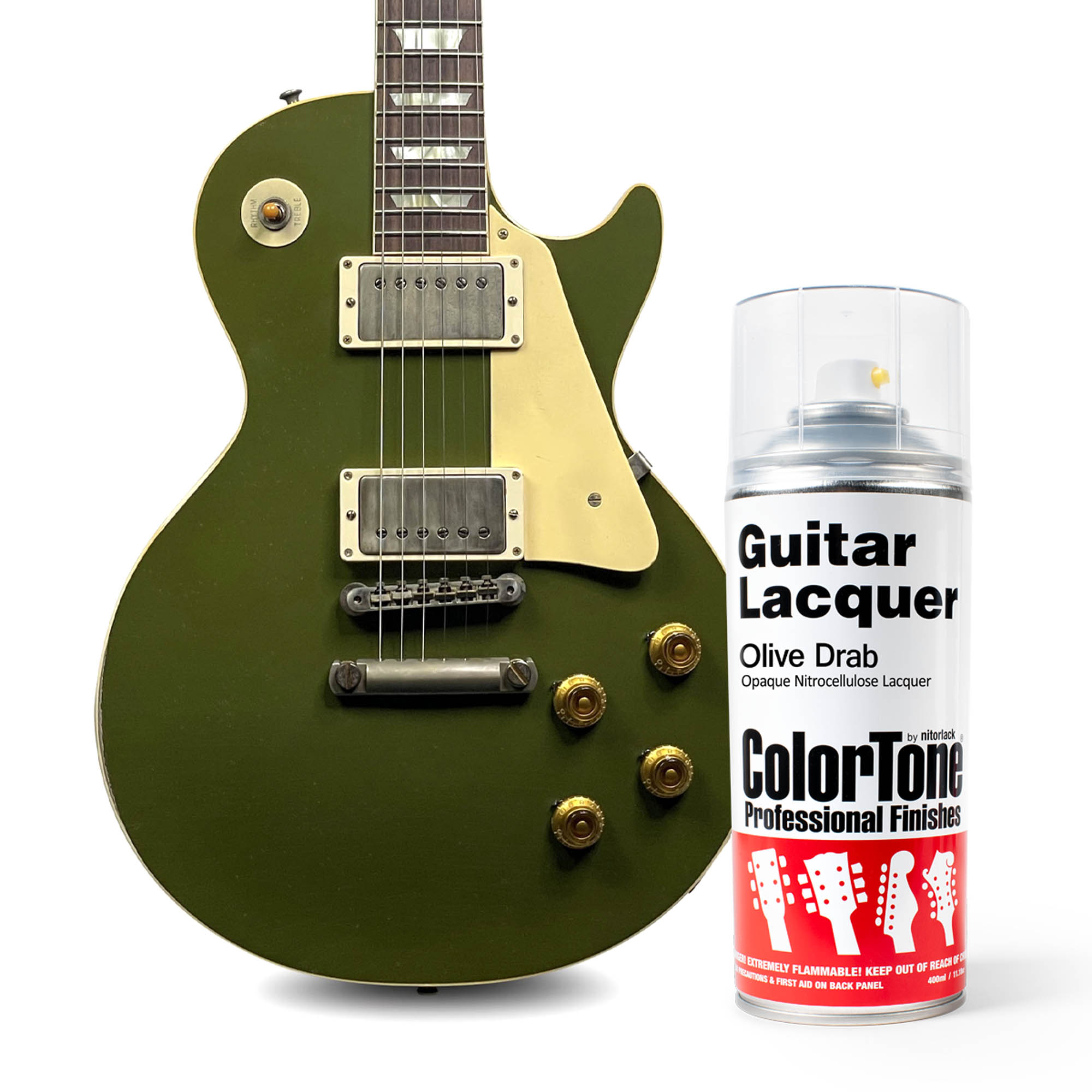 Laque ColorTone en aérosol pour guitares, Olive Drab
