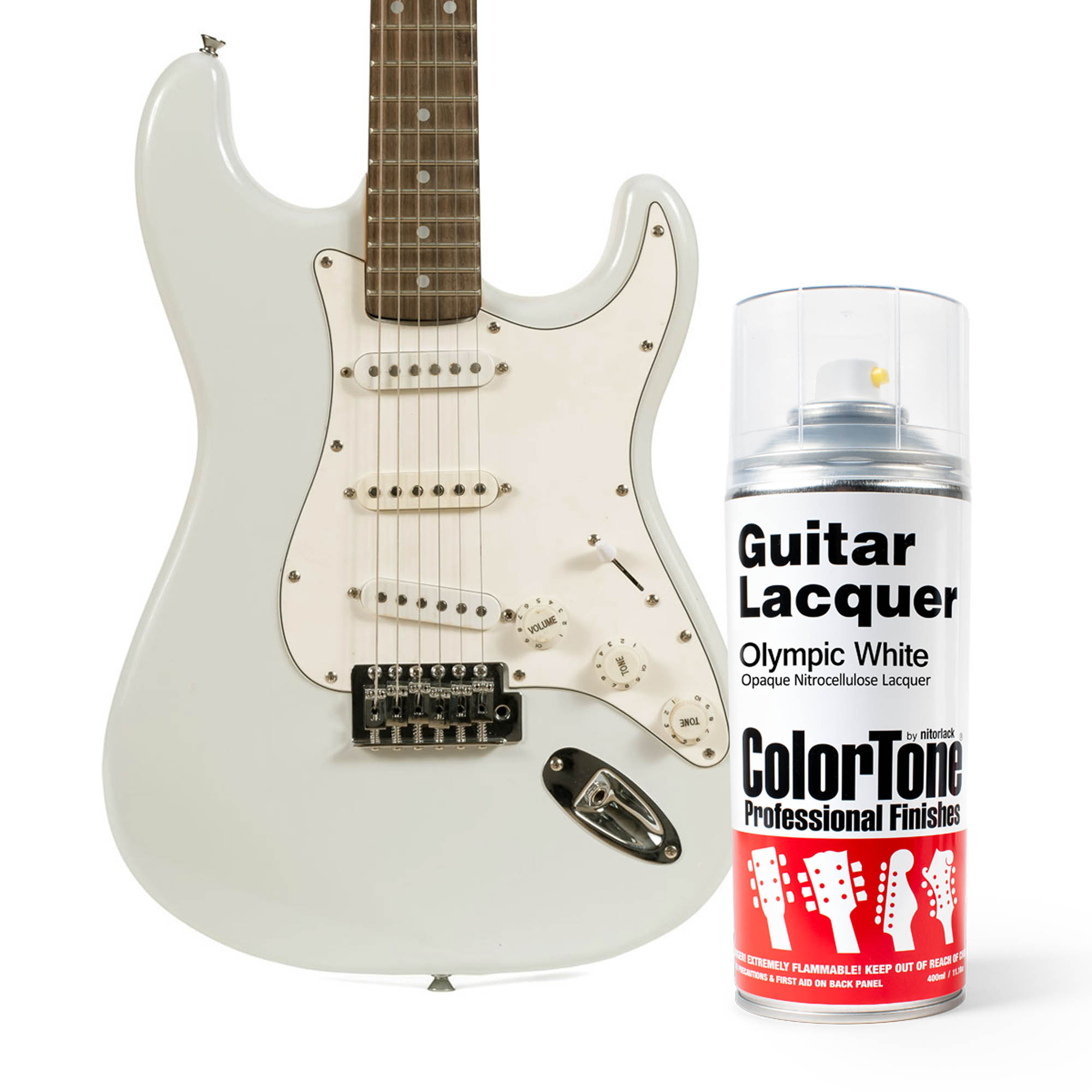 Laque ColorTone en aérosol pour guitares, Olympic White Laque ColorTone en aérosol pour guitares, Olympic White