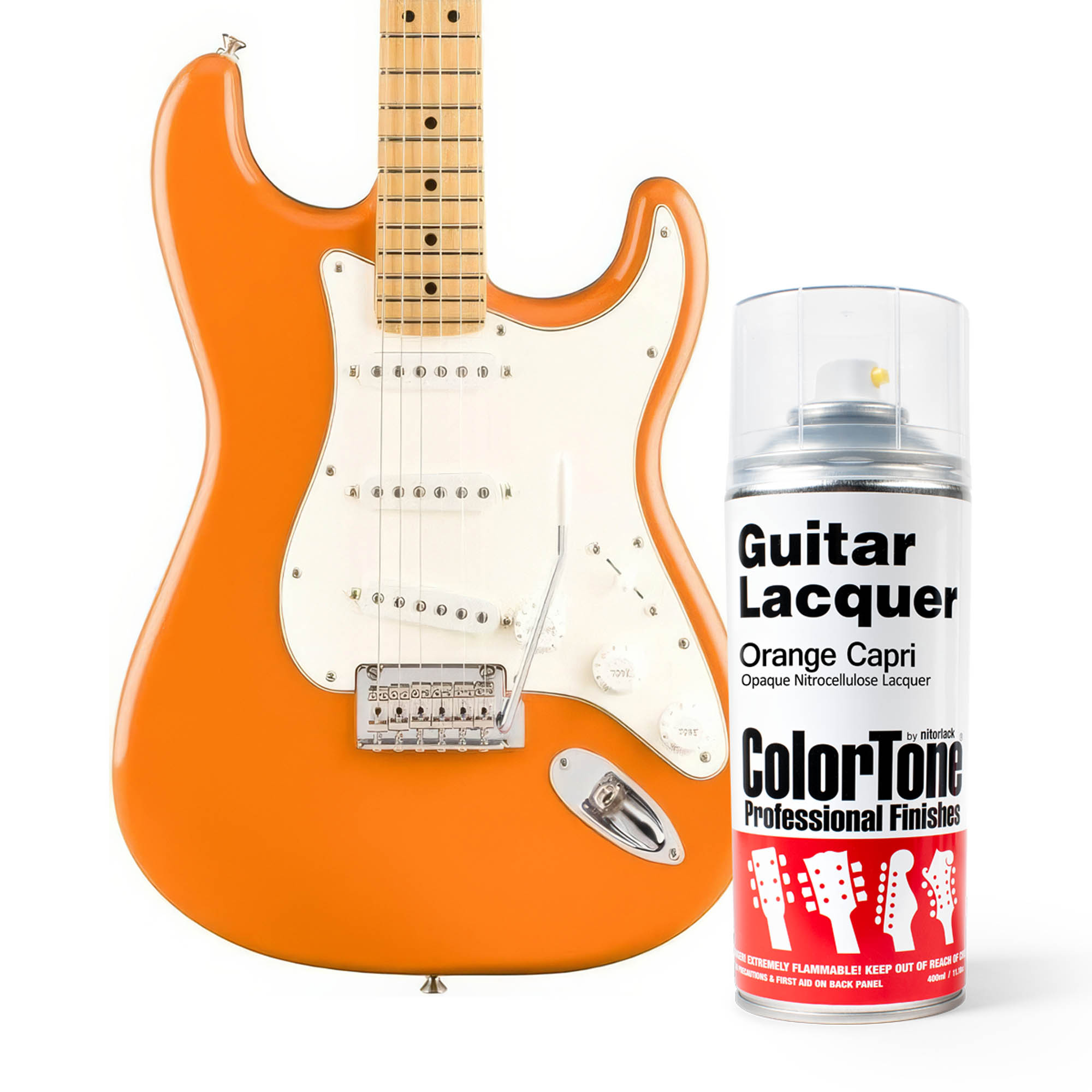 Laque ColorTone en aérosol pour guitares, Orange Capri