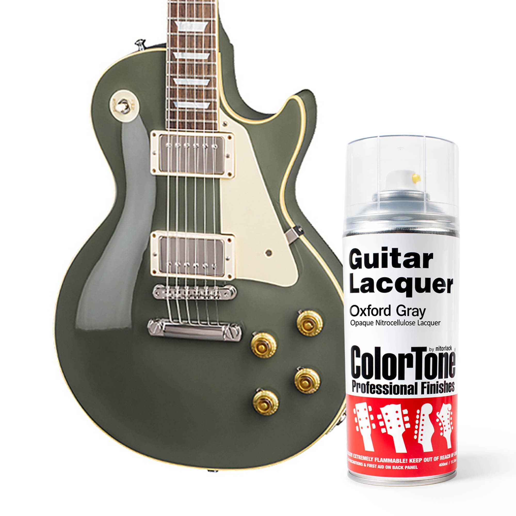 Laque ColorTone en aérosol pour guitares, Oxford Gray