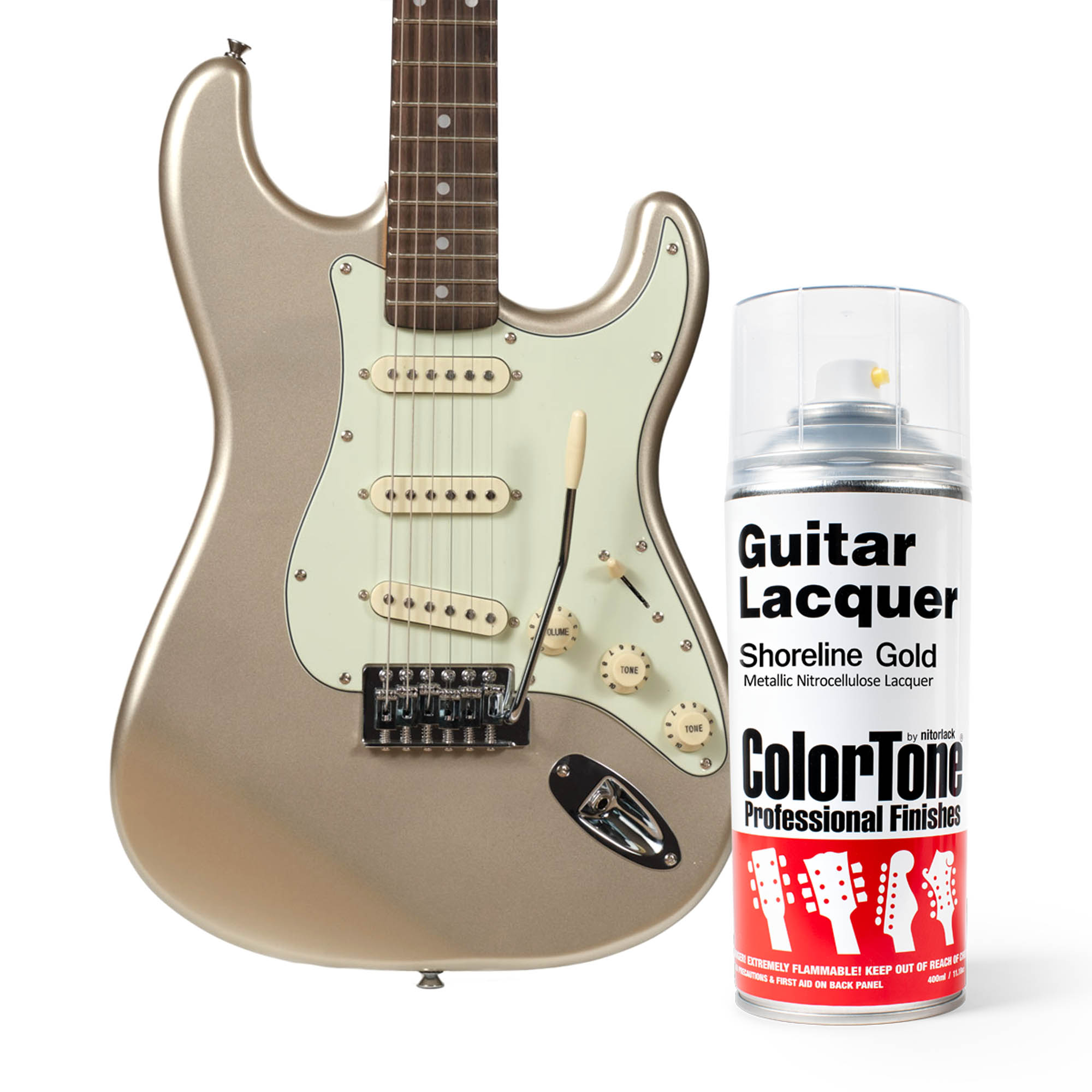 Laque ColorTone en aérosol pour guitares, Shoreline Gold