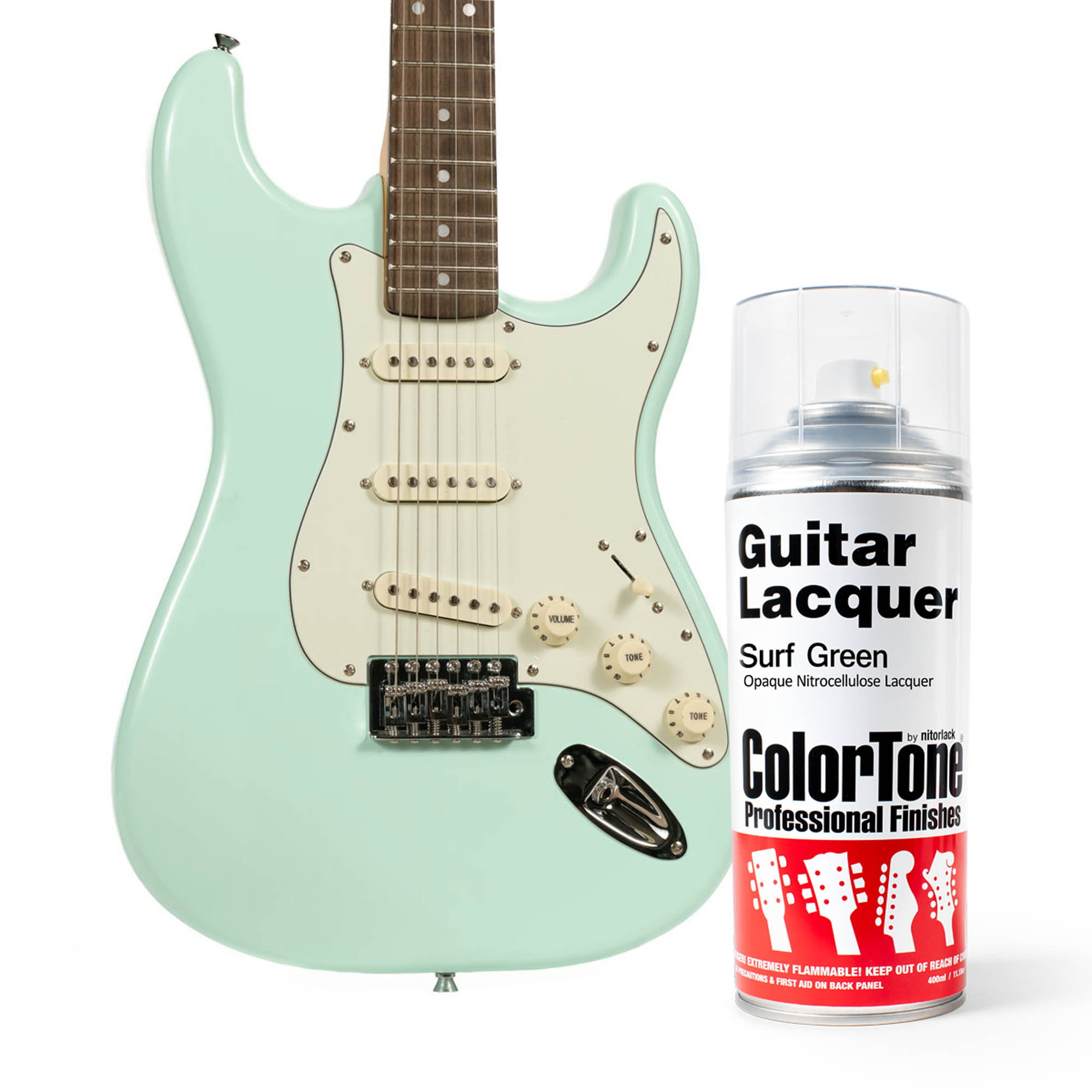 Laque ColorTone en aérosol pour guitares, Surf Green
