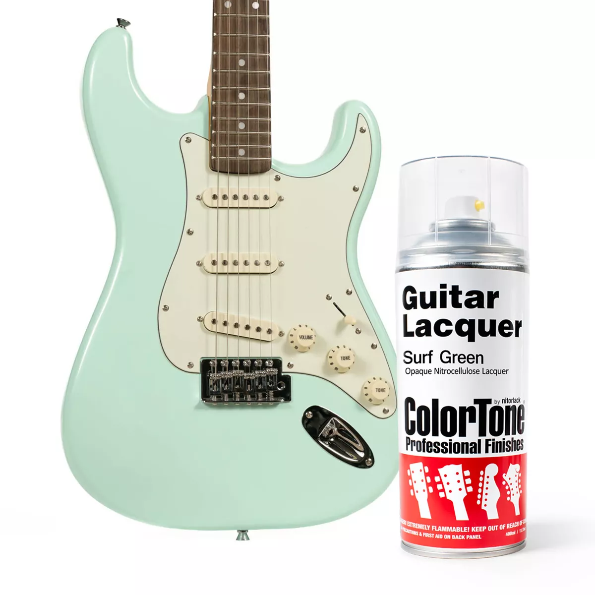 Laque ColorTone en aérosol pour guitares, Surf Green Laque ColorTone en aérosol pour guitares, Surf Green