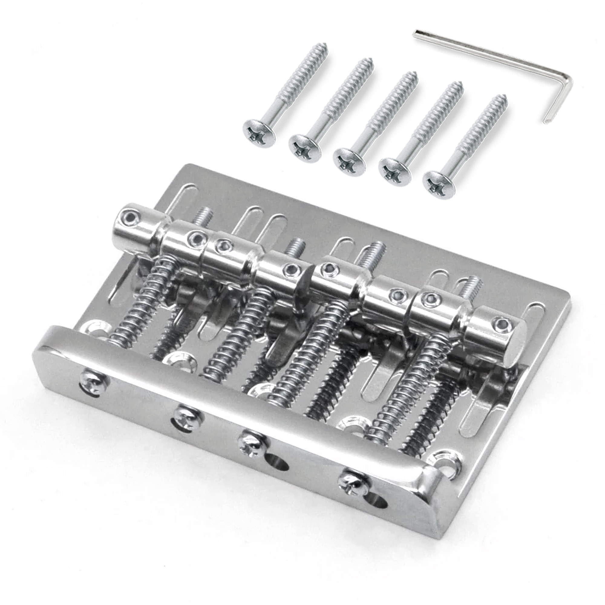 StewMac Top-Load Bass Bridge, Chrome