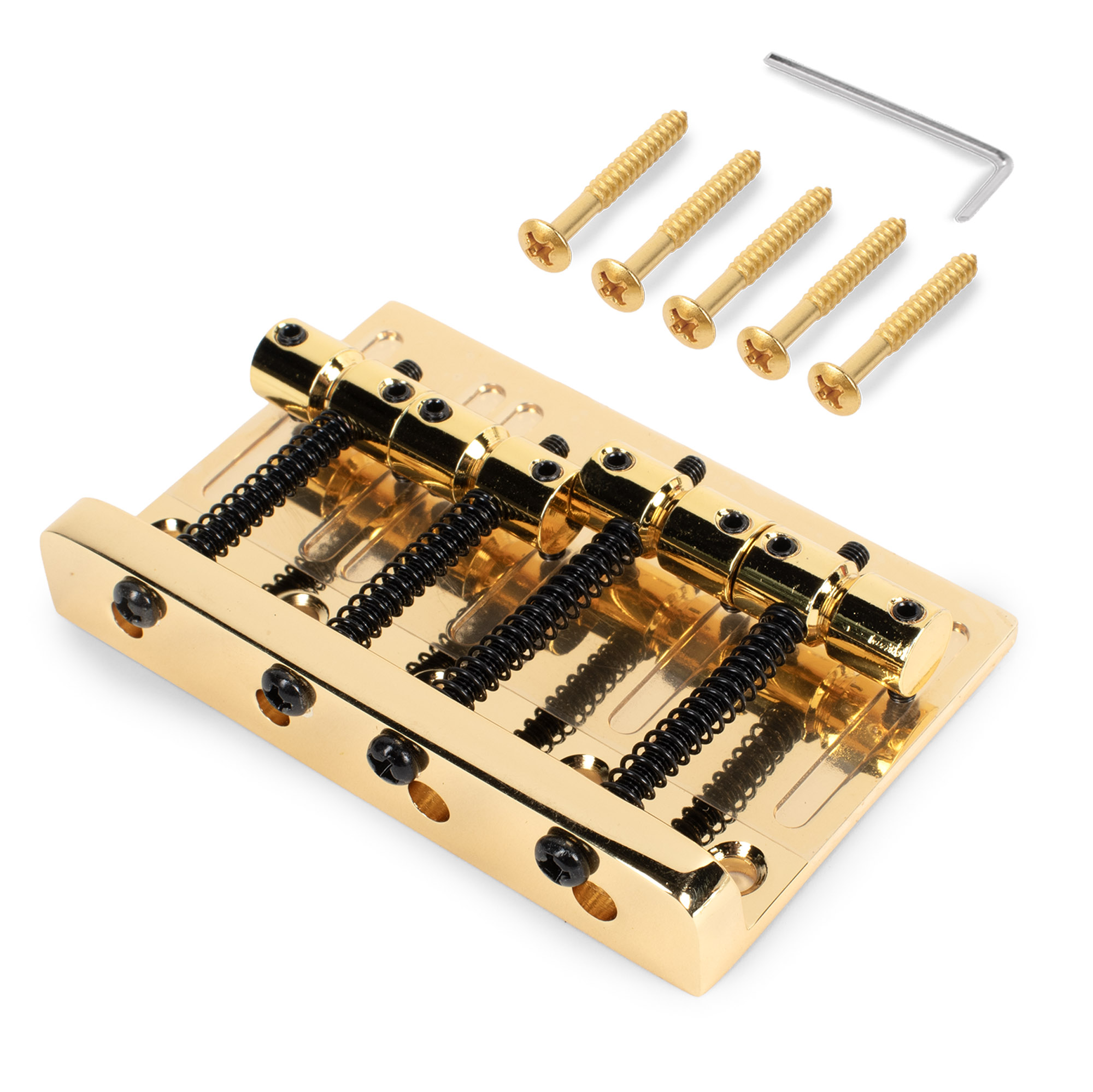 StewMac Top-Load Bass Bridge, Gold
