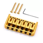 Pont semi-Hardtail StewMac à 6 cordes, Corde à travers le corps, Or satiné 6-String