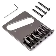 Pont StewMac 6-Saddle pour Tele, Nickel Noir