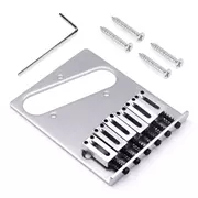 Pont moderne StewMac pour Tele, Satin Chrome