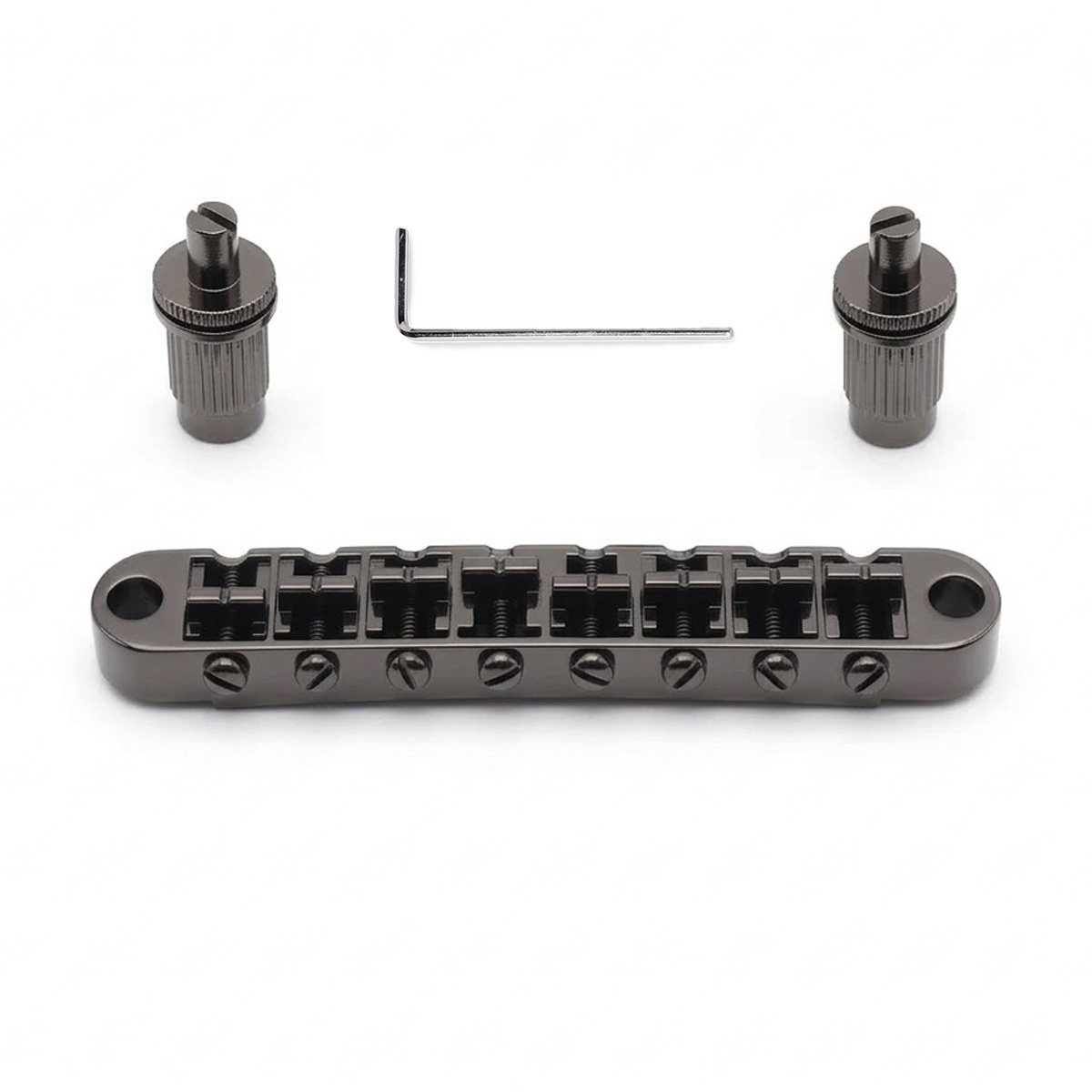 Pont StewMac Tune-O-Matic à 8-String, nickel noir