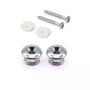 Boutons de sangle StewMac, chrome, jeu de 2