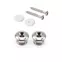 Boutons de sangle StewMac, nickel, lot de 2 Boutons de sangle StewMac, nickel, lot de 2