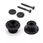 Boutons StewMac Large Strap, Noir, Lot de 2 Boutons StewMac Large Strap, Noir, Lot de 2