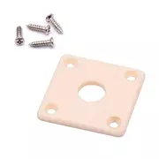 Plaque de jack en plastique StewMac, crème, courbe