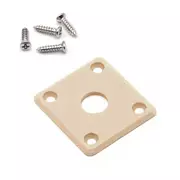 Plaque de jack en plastique StewMac, crème, plate