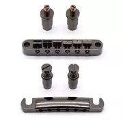 Pont et queue StewMac Tune-o-matic, nickel noir