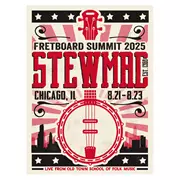Merch StewMac en édition limitée, poster du sommet StewMac X Fretboard