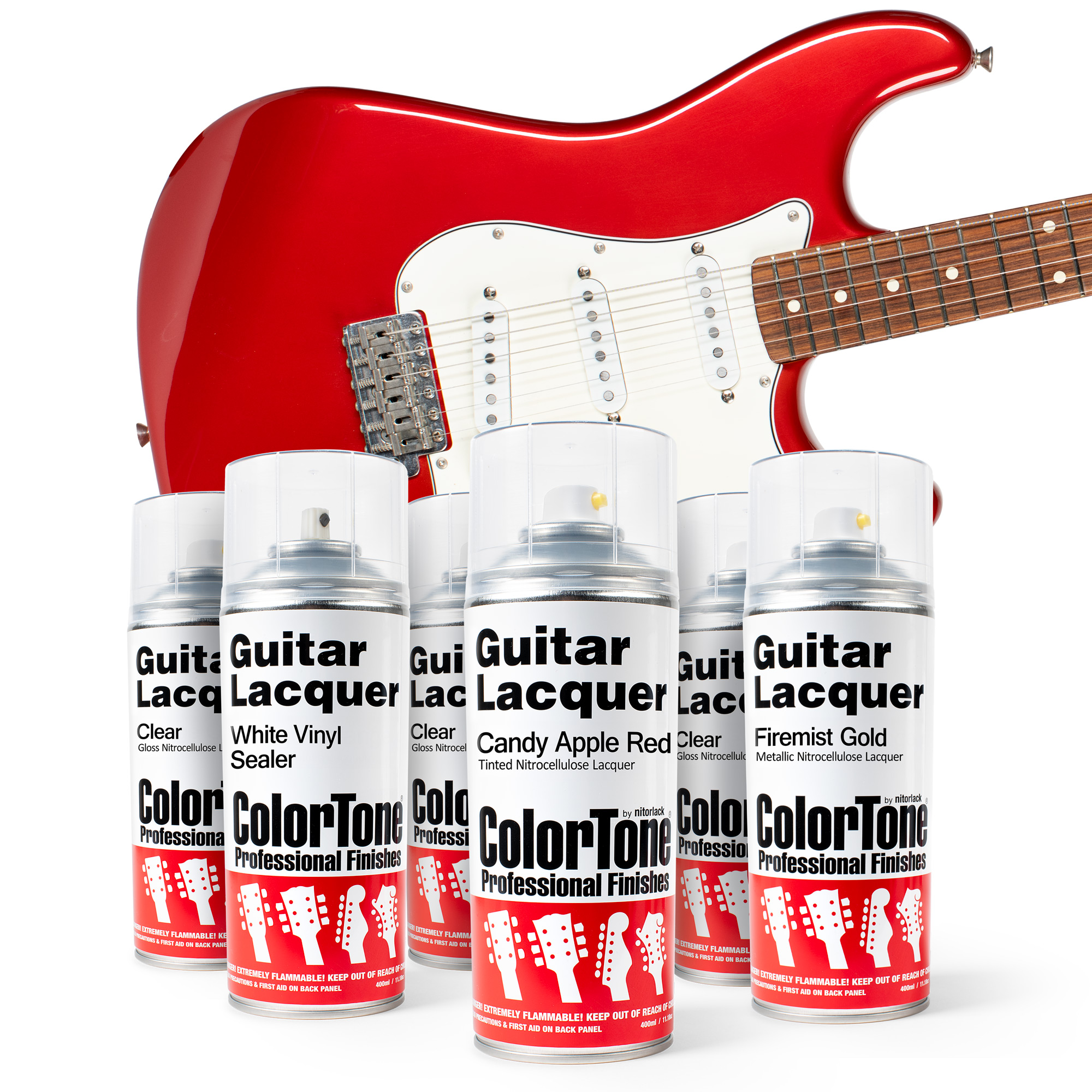 Set de finition aérosol ton sur ton pour bonbon rouge pomme