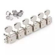 Tuners 6-In-Line à bouton ovale de style vintage Golden Age, nickel