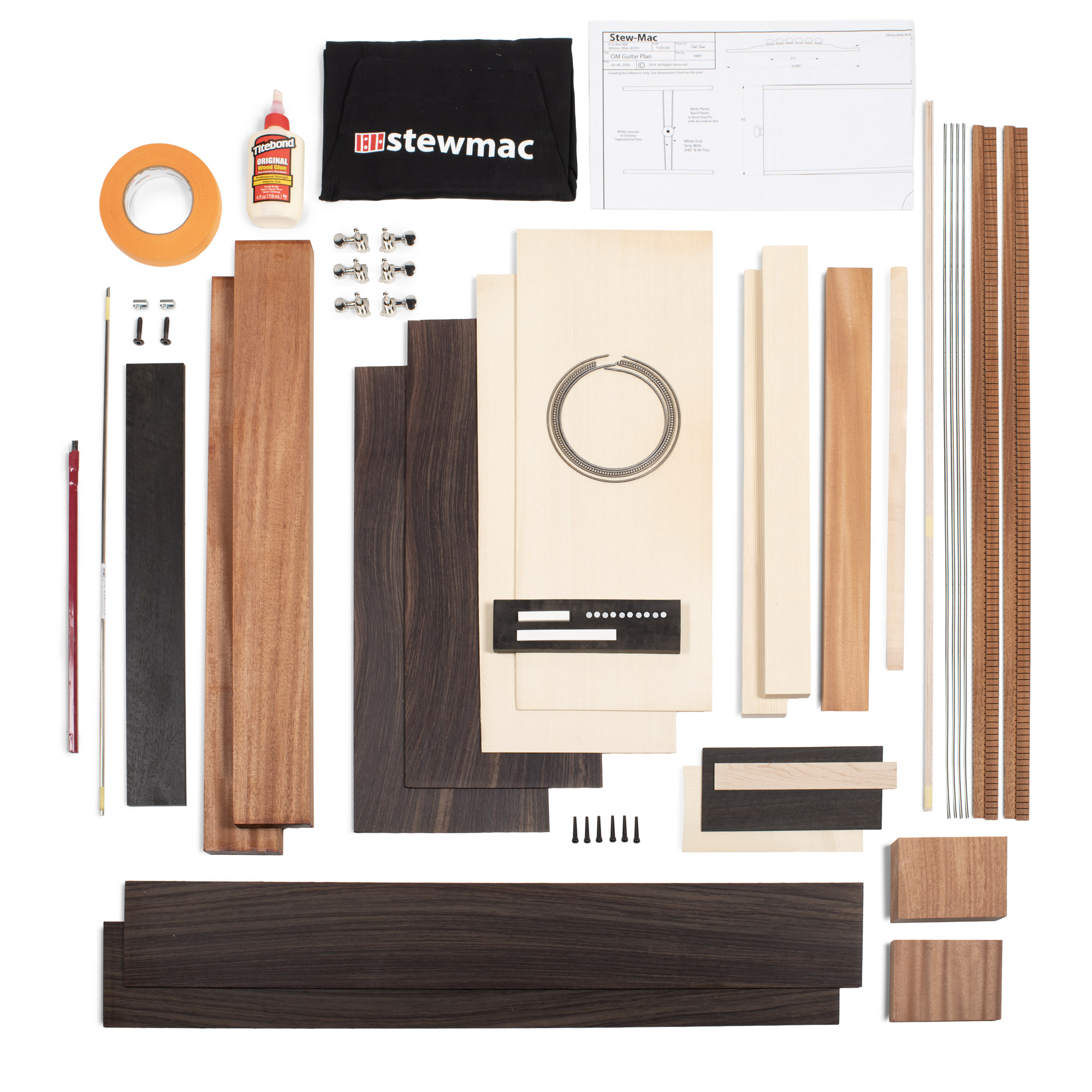 StewMac - guitare en kit acoustique à corde en acier sans entretien
