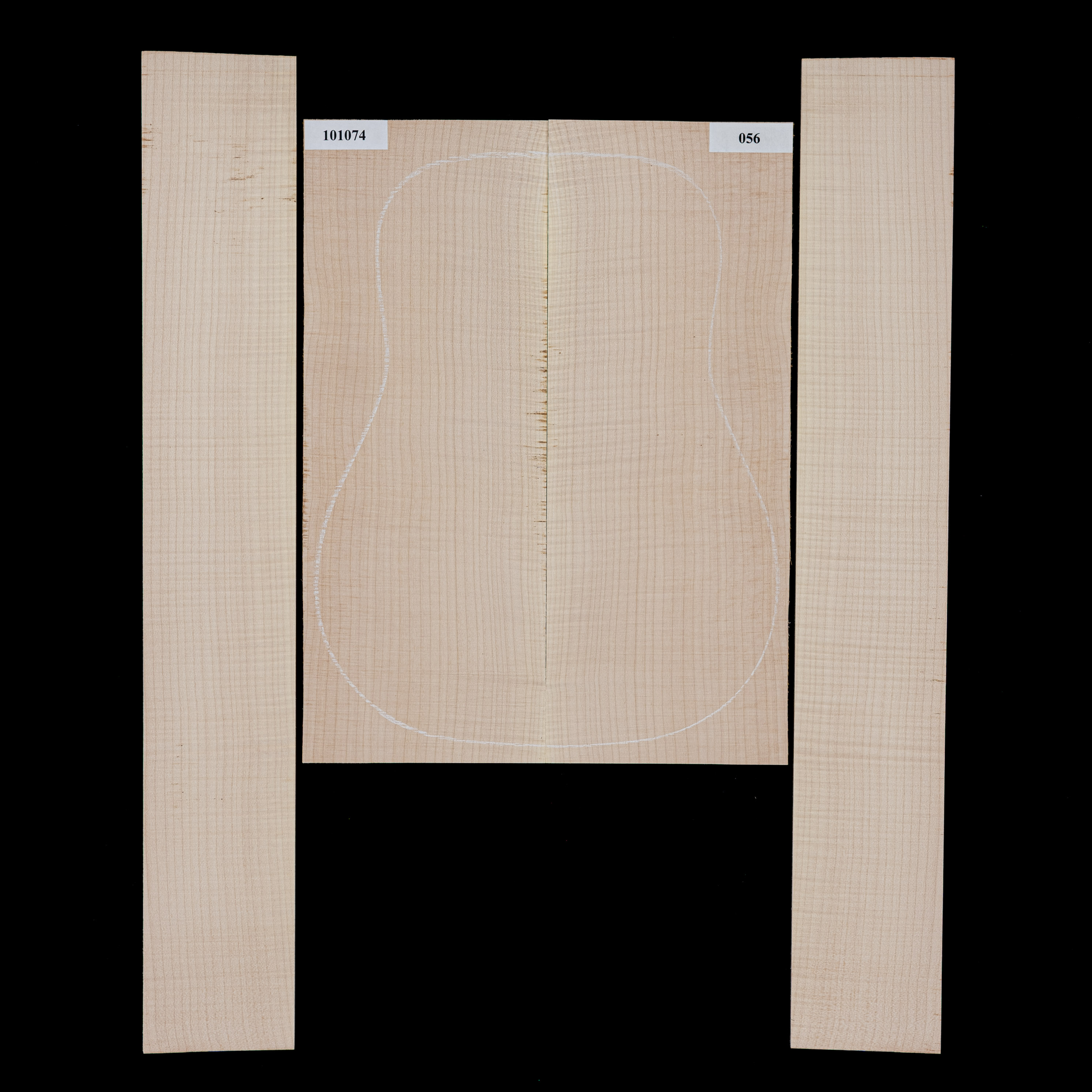 Fond + Paire d’éclisses en érable rouge Big Leaf - 056 Fond + Paire d’éclisses en érable rouge Big Leaf - 056