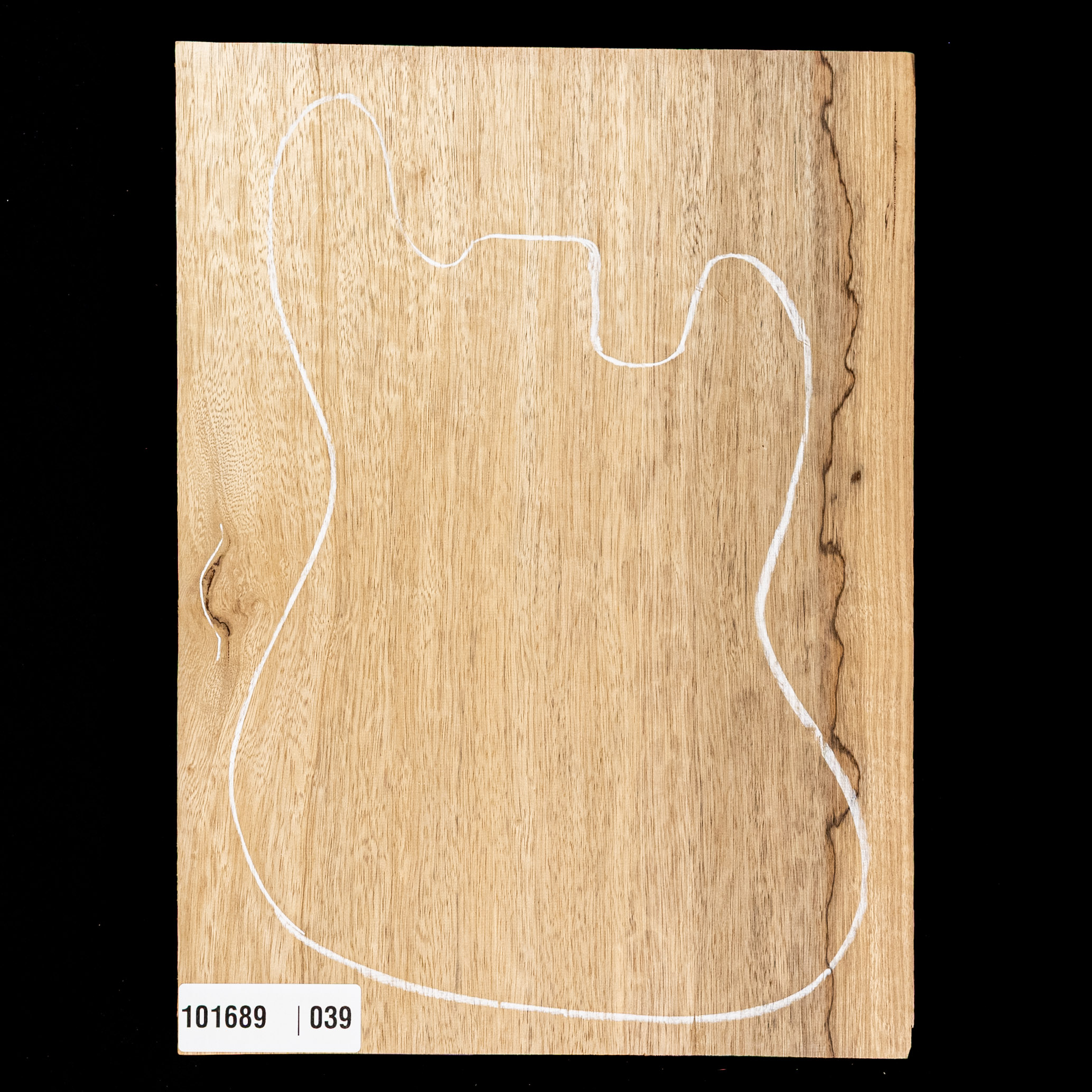 Corps surdimensionné noir Limba blanc, 1-Piece (11,2 lb) - 039 Corps surdimensionné noir Limba blanc, 1-Piece (11,2 lb) - 039