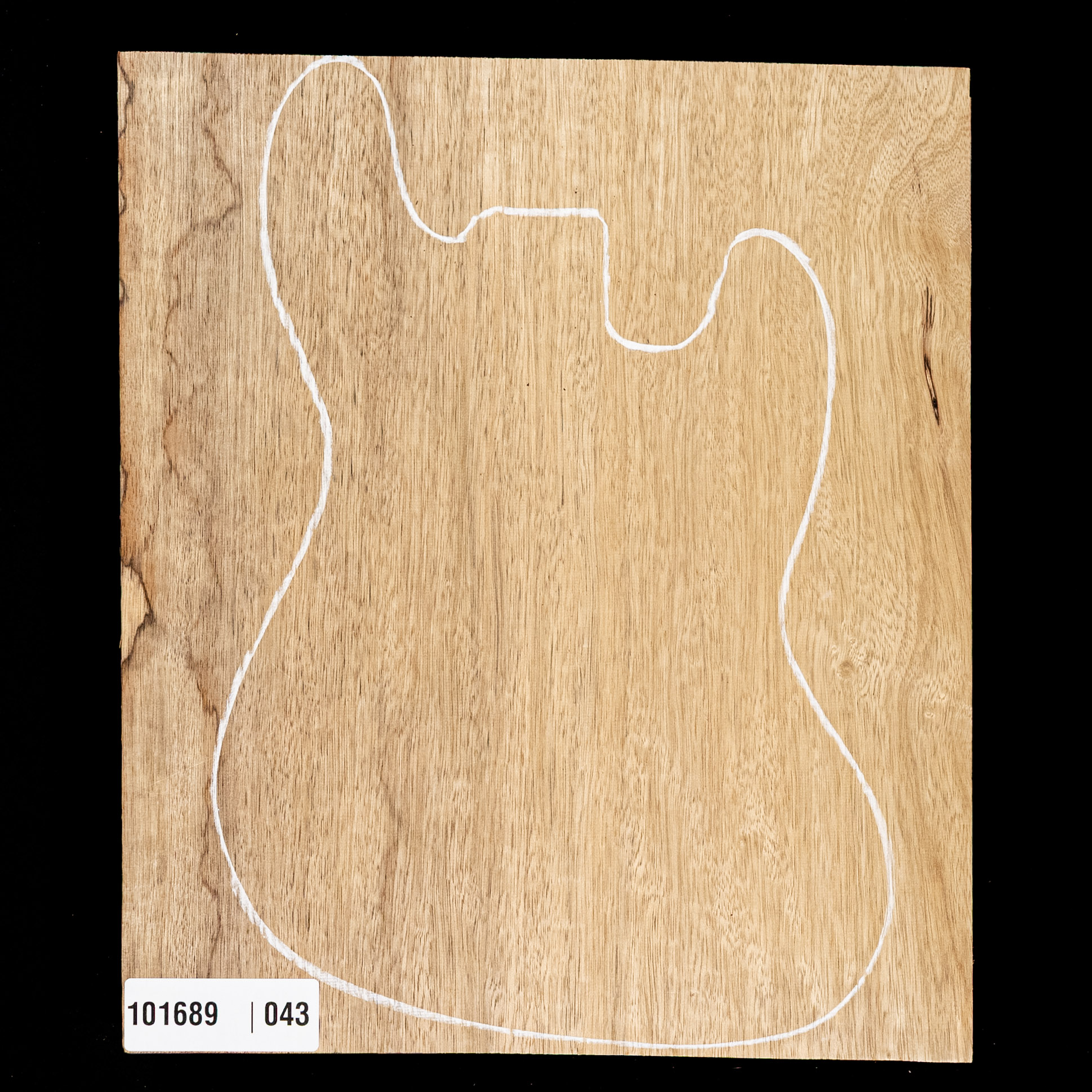 Corps surdimensionné noir Limba blanc, 1-Piece (11,4 lb) - 043 Corps surdimensionné noir Limba blanc, 1-Piece (11,4 lb) - 043