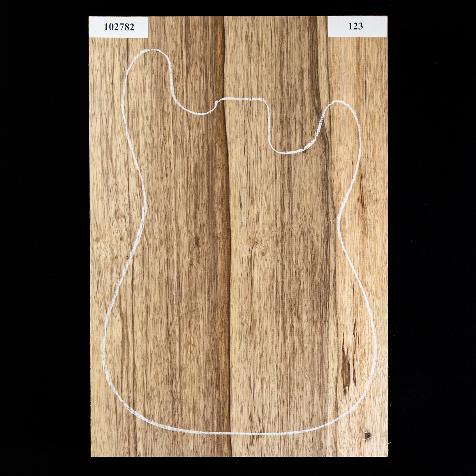 Plaque de corps en fraké noir, 1 pièce (10,2 livres) - 123 Plaque de corps en fraké noir, 1 pièce (10,2 livres) - 123