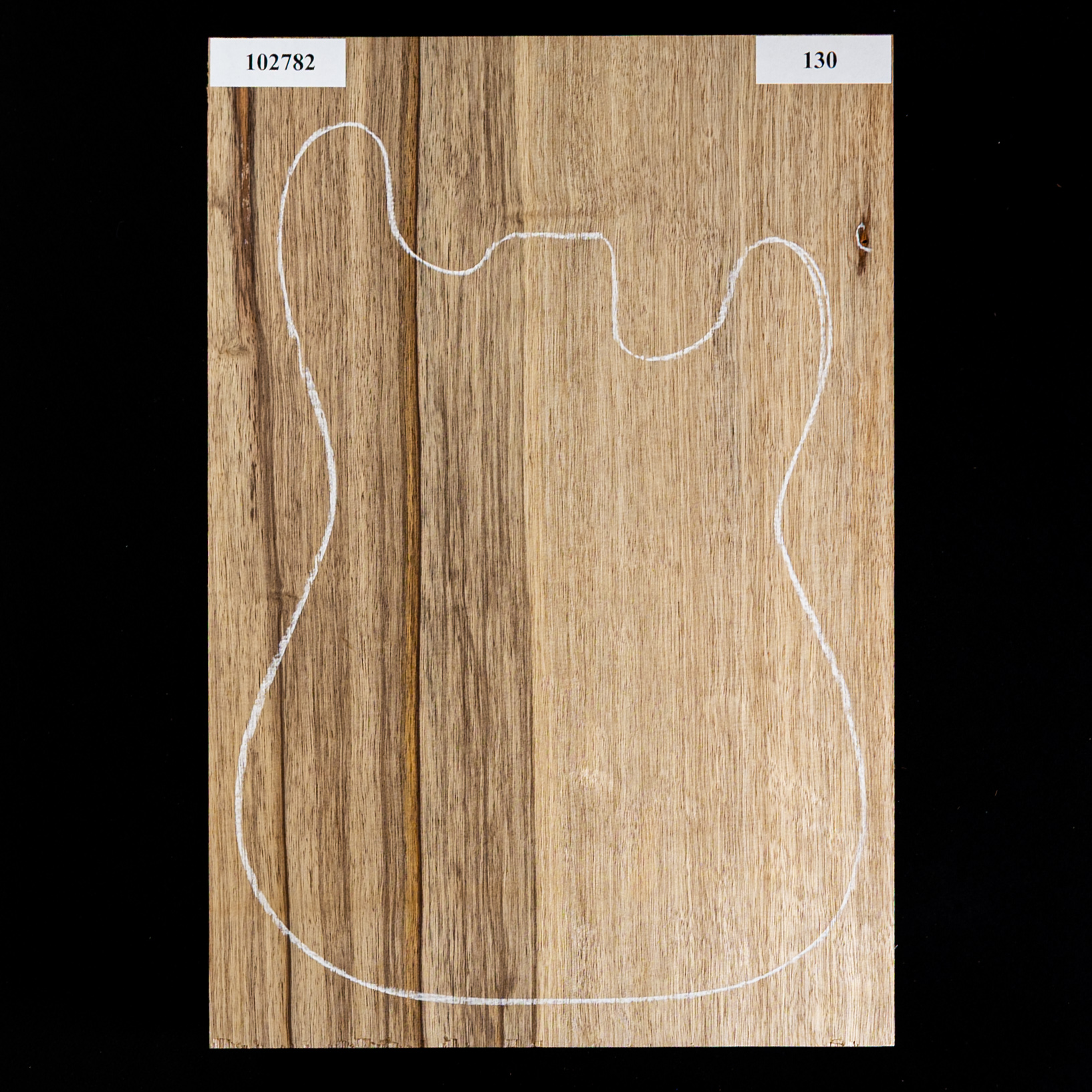 Plaque de corps en fraké noir, 1 pièce (10,5 livres) - 130 Plaque de corps en fraké noir, 1 pièce (10,5 livres) - 130