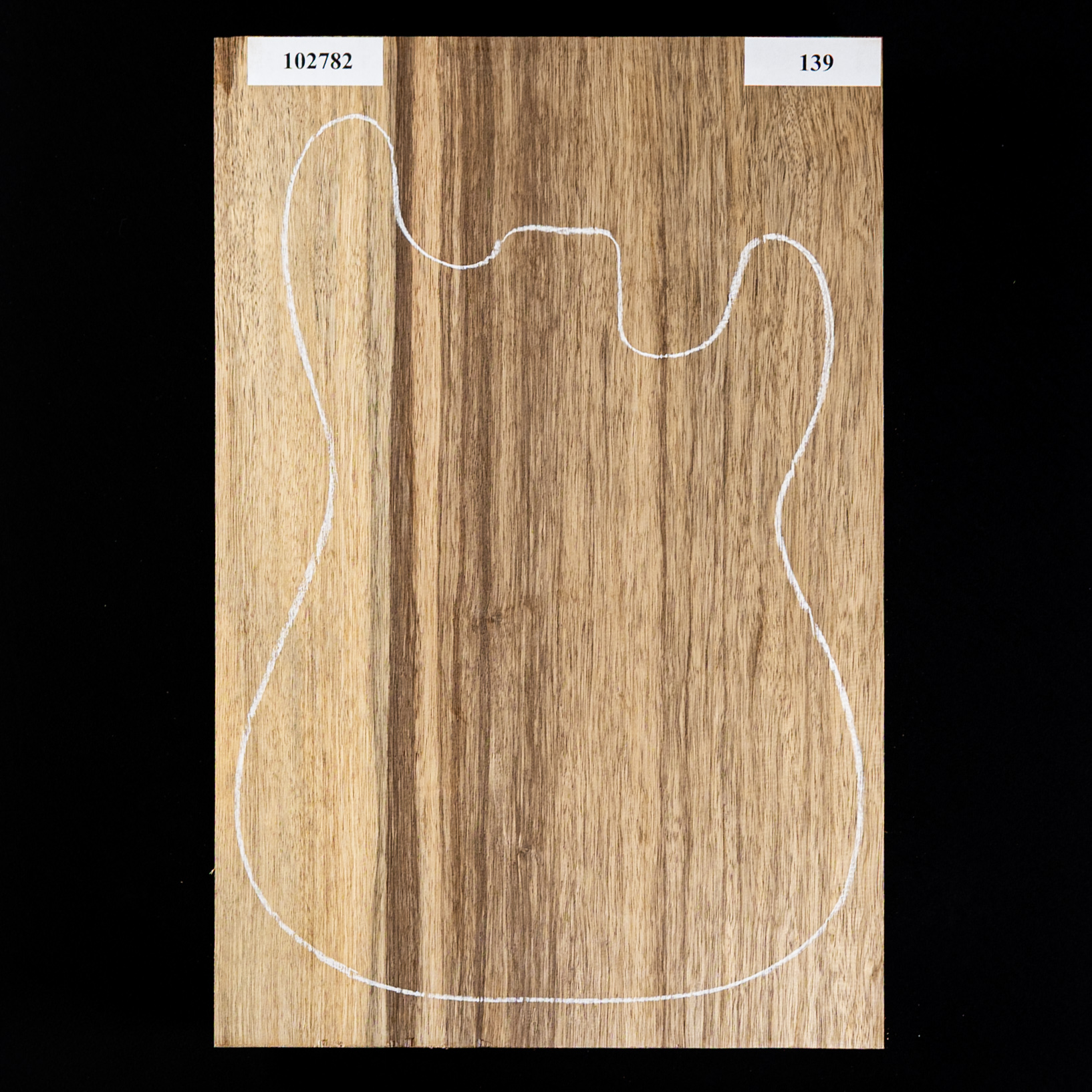 Plaque de corps en fraké noir, 1 pièce (10 livres) - 139 Plaque de corps en fraké noir, 1 pièce (10 livres) - 139