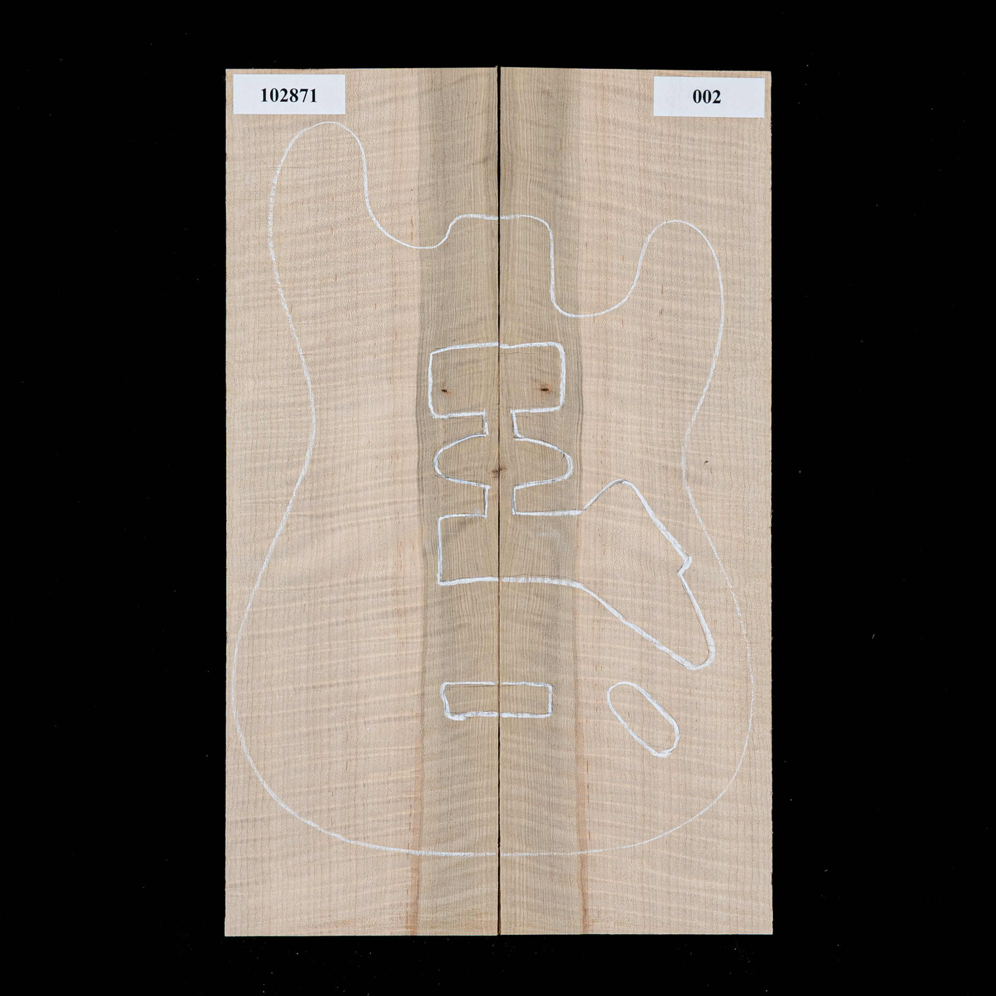 Haut rabattable en érable dur flamme - 002 Haut rabattable en érable dur flamme - 002