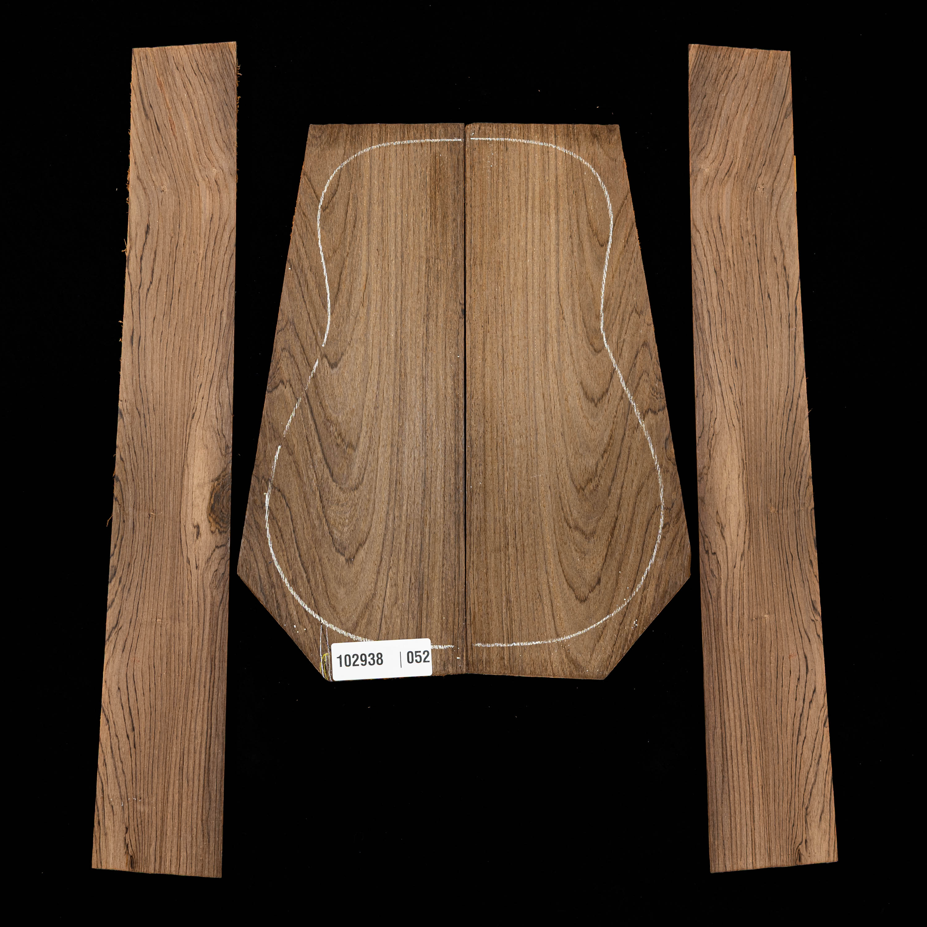 Arrière en palissandre brésilien + paire d’éclisses - 052