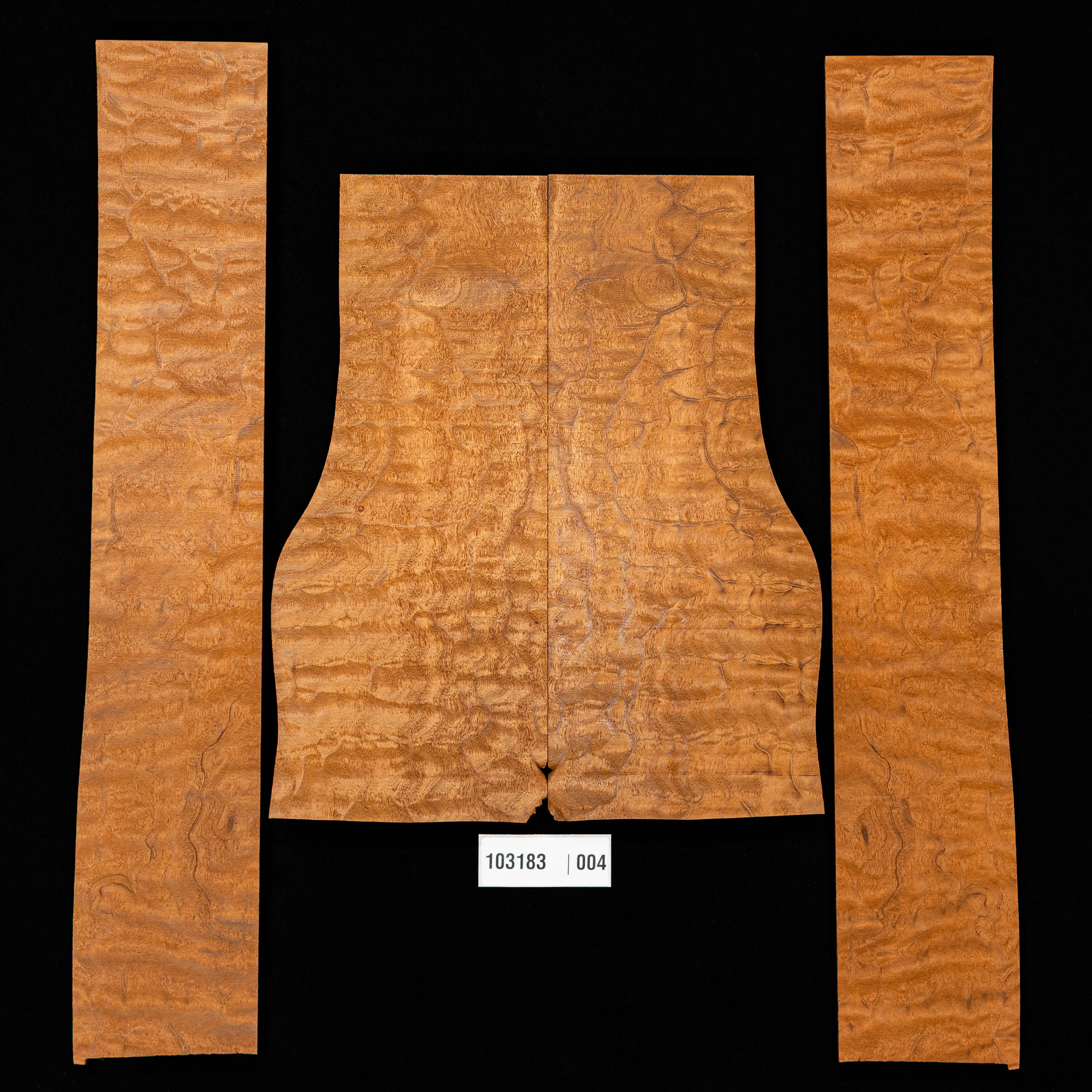 Arbre matelassé en acajou hondouran + paire d’éclisses, Réserve standard - 004