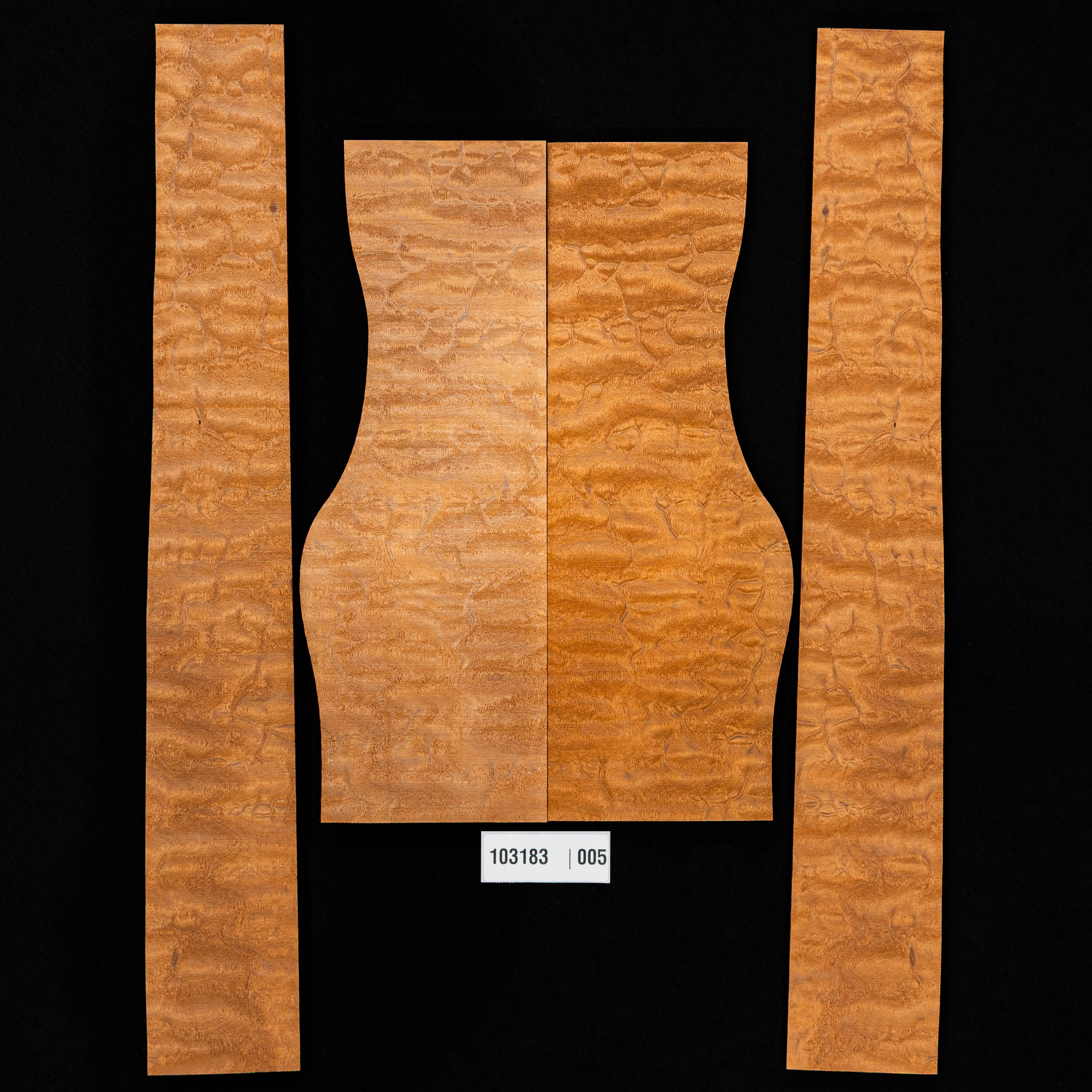 Arbre matelassé en acajou hondouran + paire d’éclisses, Réserve standard - 005