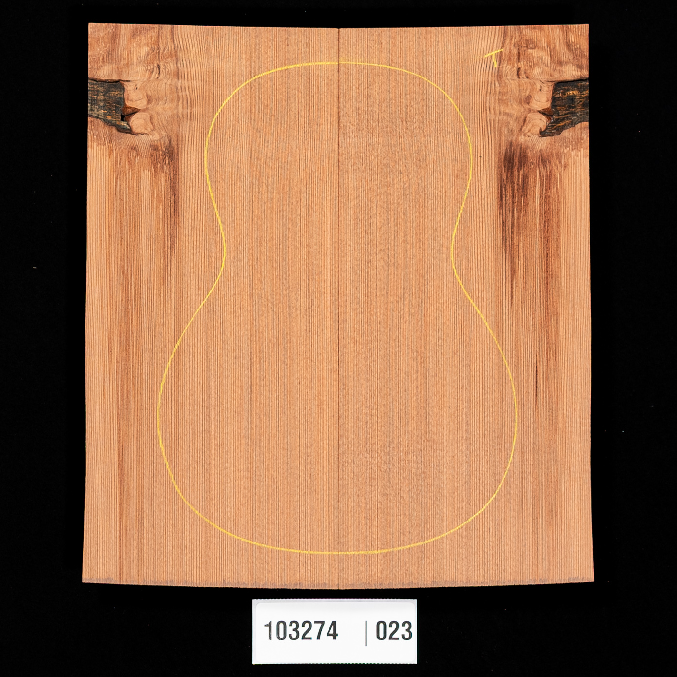 Perte de la table d’harmonie Tunnel Redwood pour Tenor Ukulele - 023 Perte de la table d’harmonie Tunnel Redwood pour Tenor Ukulele - 023