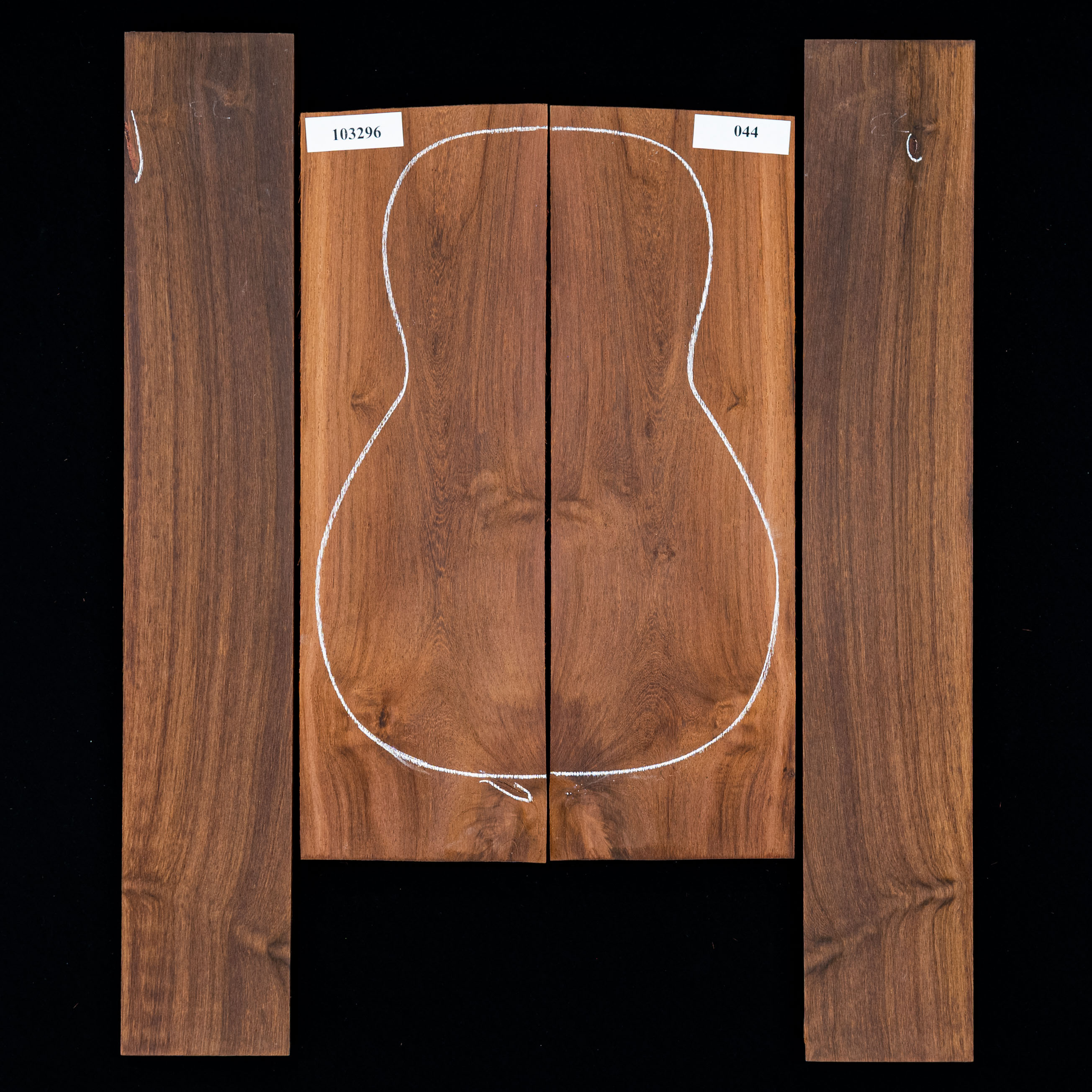 Ensemble dos et côtés en bois de rose Madagascar - 044 Ensemble dos et côtés en bois de rose Madagascar - 044