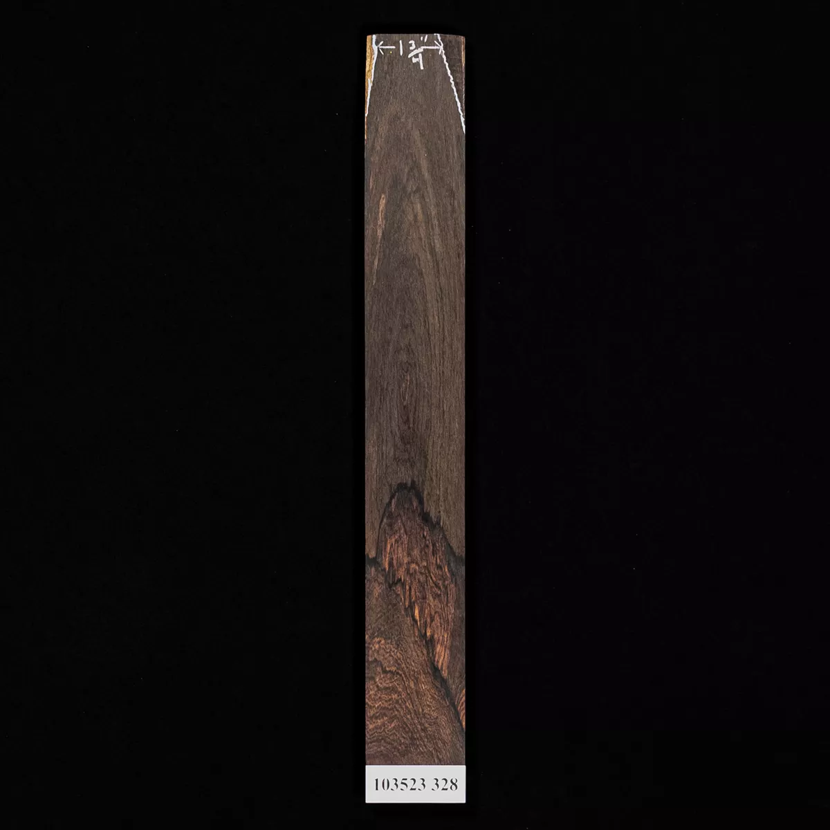 Planche de doigts brésilienne en bois de rose sans rainures pour guitare - 328 Planche de doigts brésilienne en bois de rose sans rainures pour guitare - 328